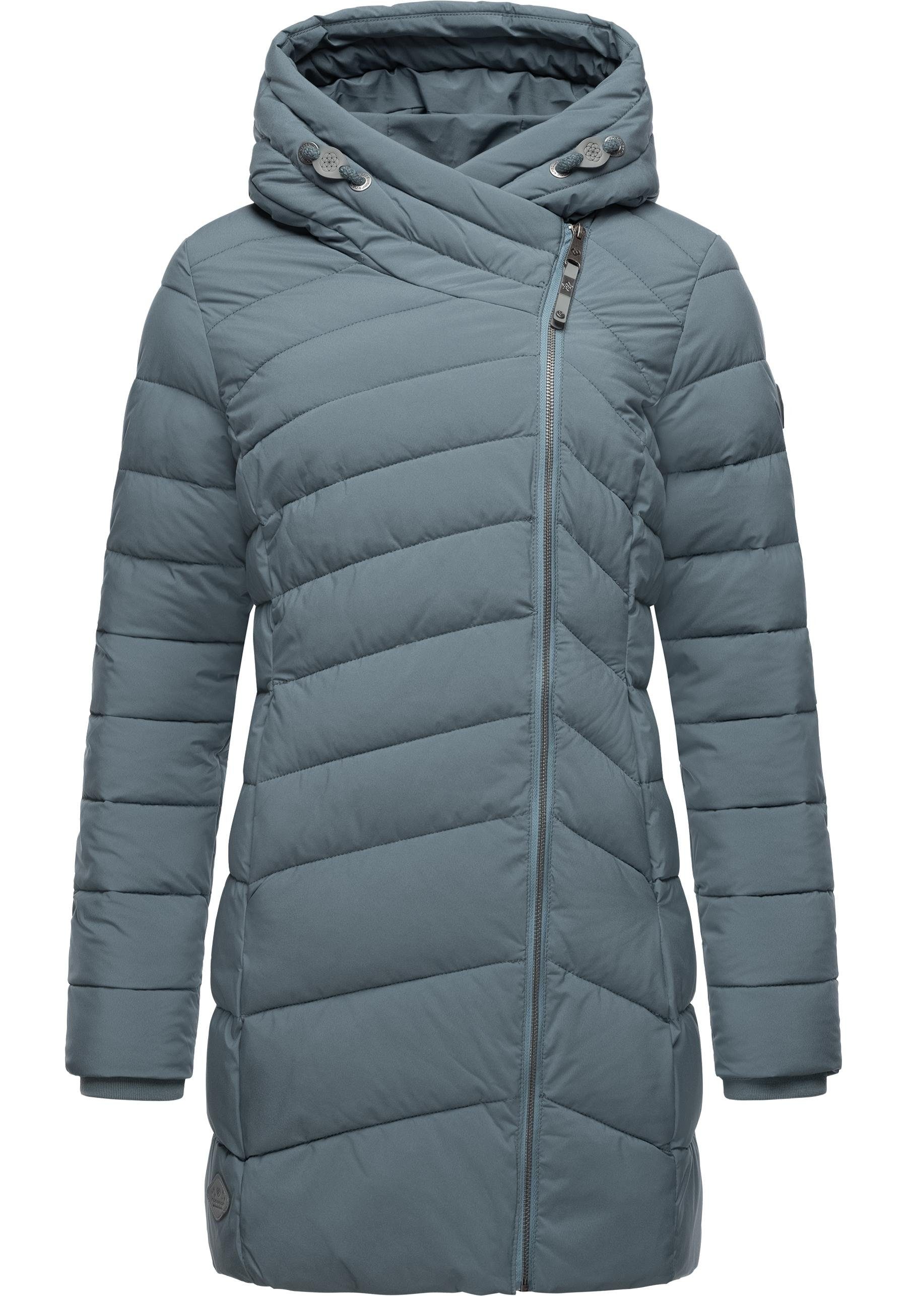 Ragwear Wintermantel Teela Wasserdichter Steppmantel mit hohem Kragen