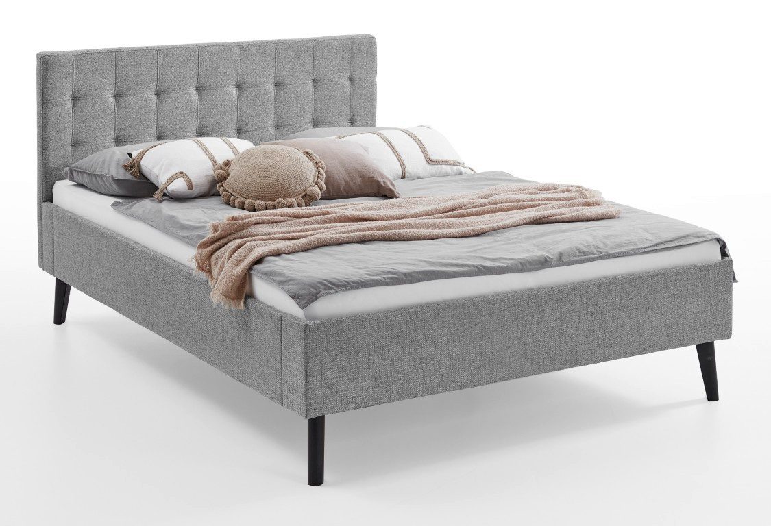 meise.möbel Polsterbett Polsterbett Empire, grau, 140 x 200 cm, Jugendbett 140 cm, Erwachsenenbett, modernes Bett, Queen Size Bett