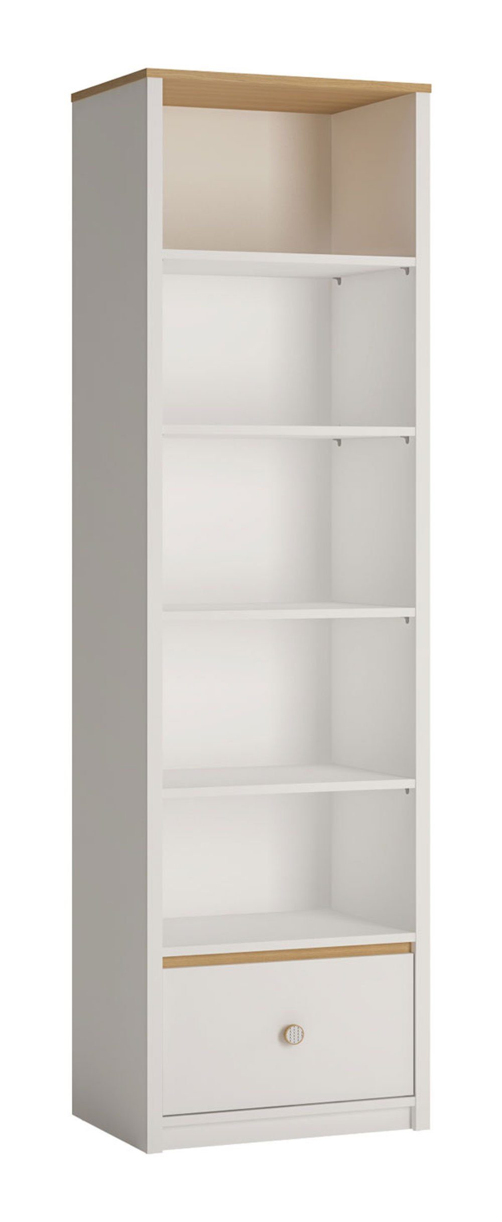 54,5x42x190cm Bücherregal Vicenza weiß Feldmann-Wohnen Eiche Globo,