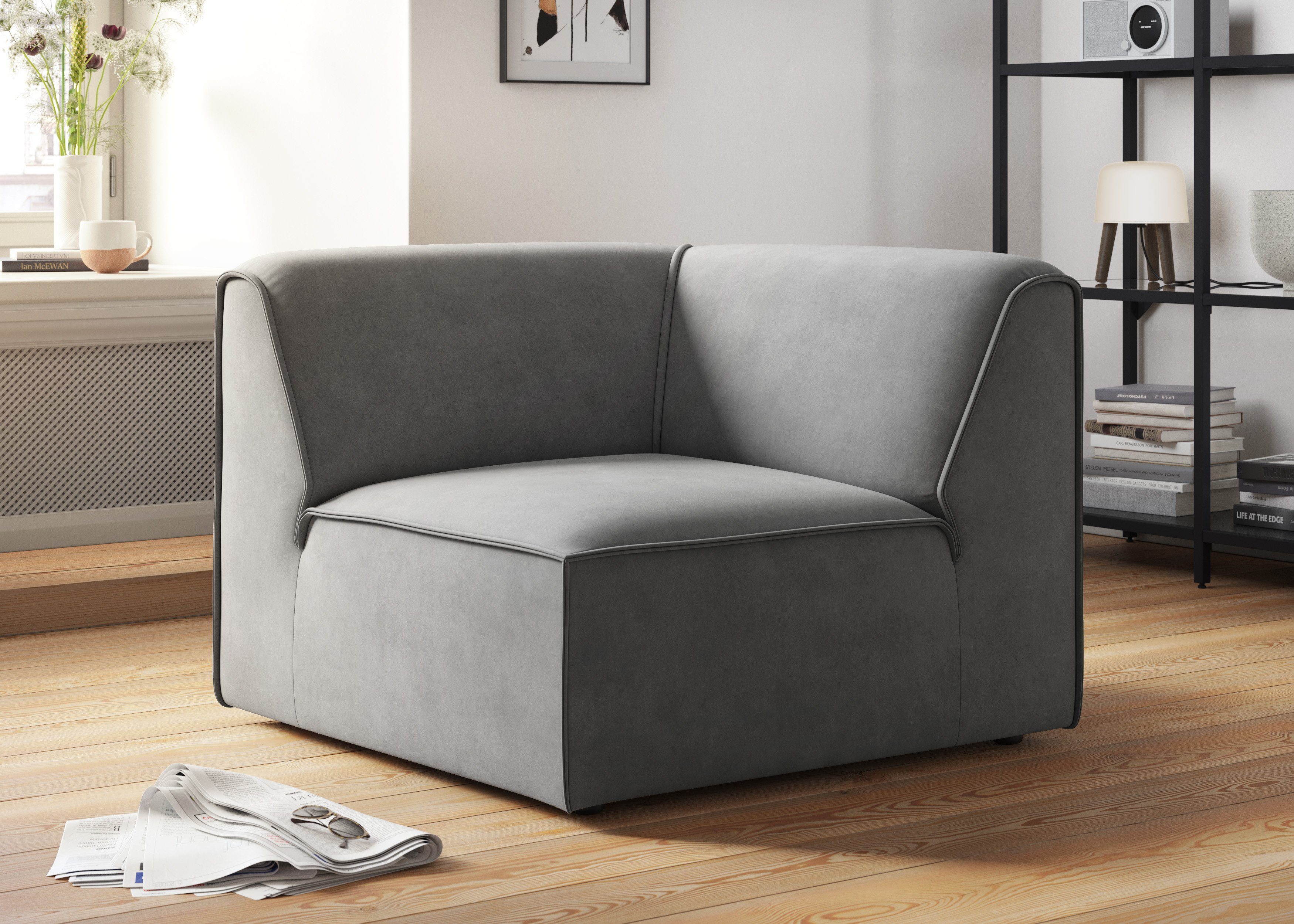 RAUM.ID Sofa-Eckelement "Merid, Sofaelement, Maße B/T/H: 97/97/46 cm", als günstig online kaufen