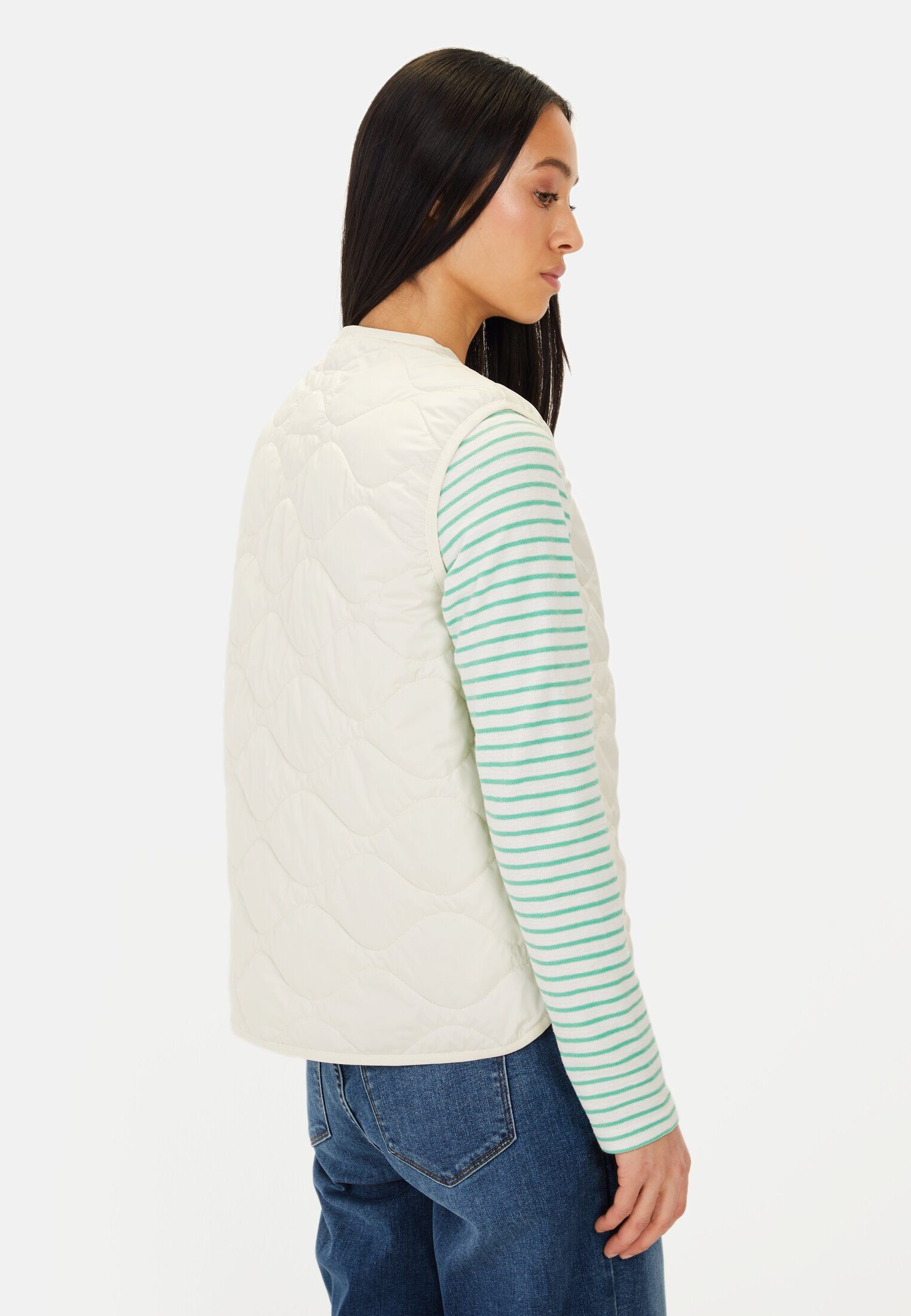 camel active Steppweste aus recyceltem Polyester ärmellos Stehkragen mit St günstig online kaufen