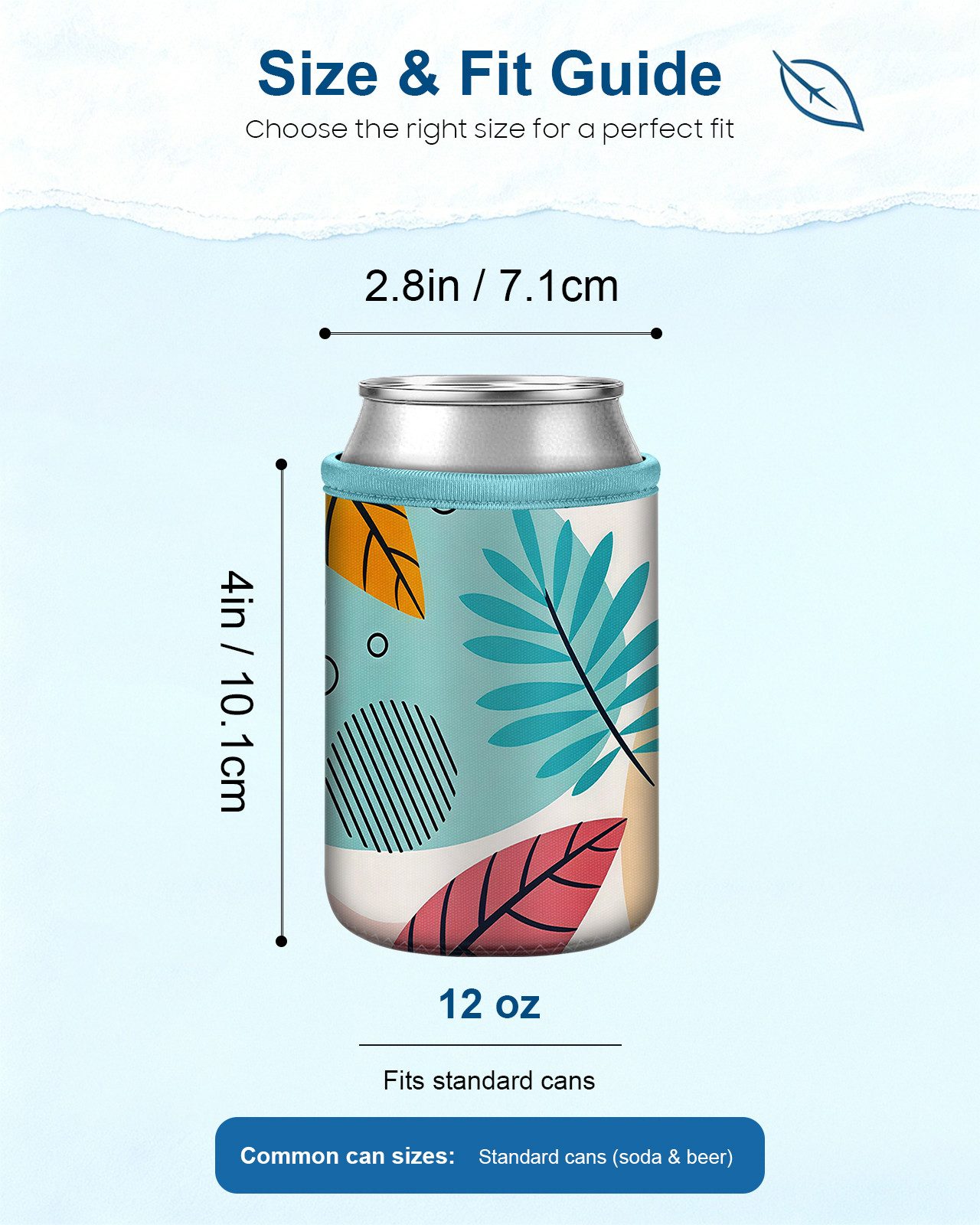 Fintie Outdoor-Flaschenkühler Bierdosen-Kühlhülle Wiederverwendbare Getränkekühler 6 Farben, isolierte Neopren-Getränkehüllen für Bierflaschen und Limonaden 335 – Bild 2 von 5