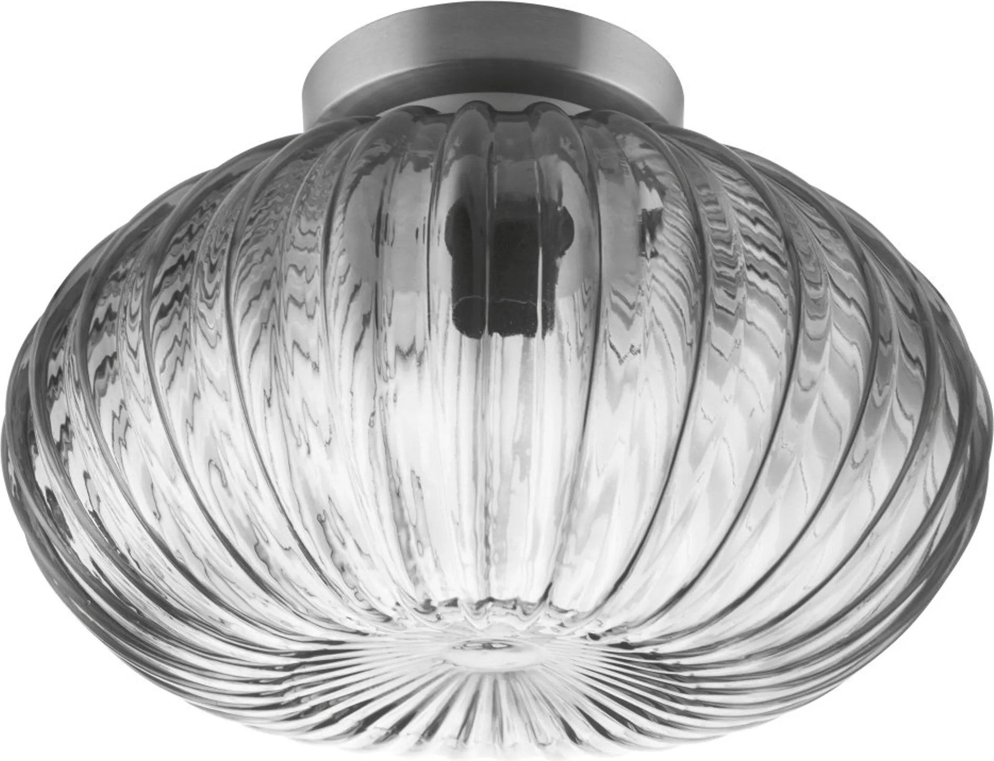 Ledvance Deckenleuchte LEDVANCE Vintage 1906® Carved PUMPKIN Glass Smoke Deckenleuchte E27, ohne Leuchtmittel