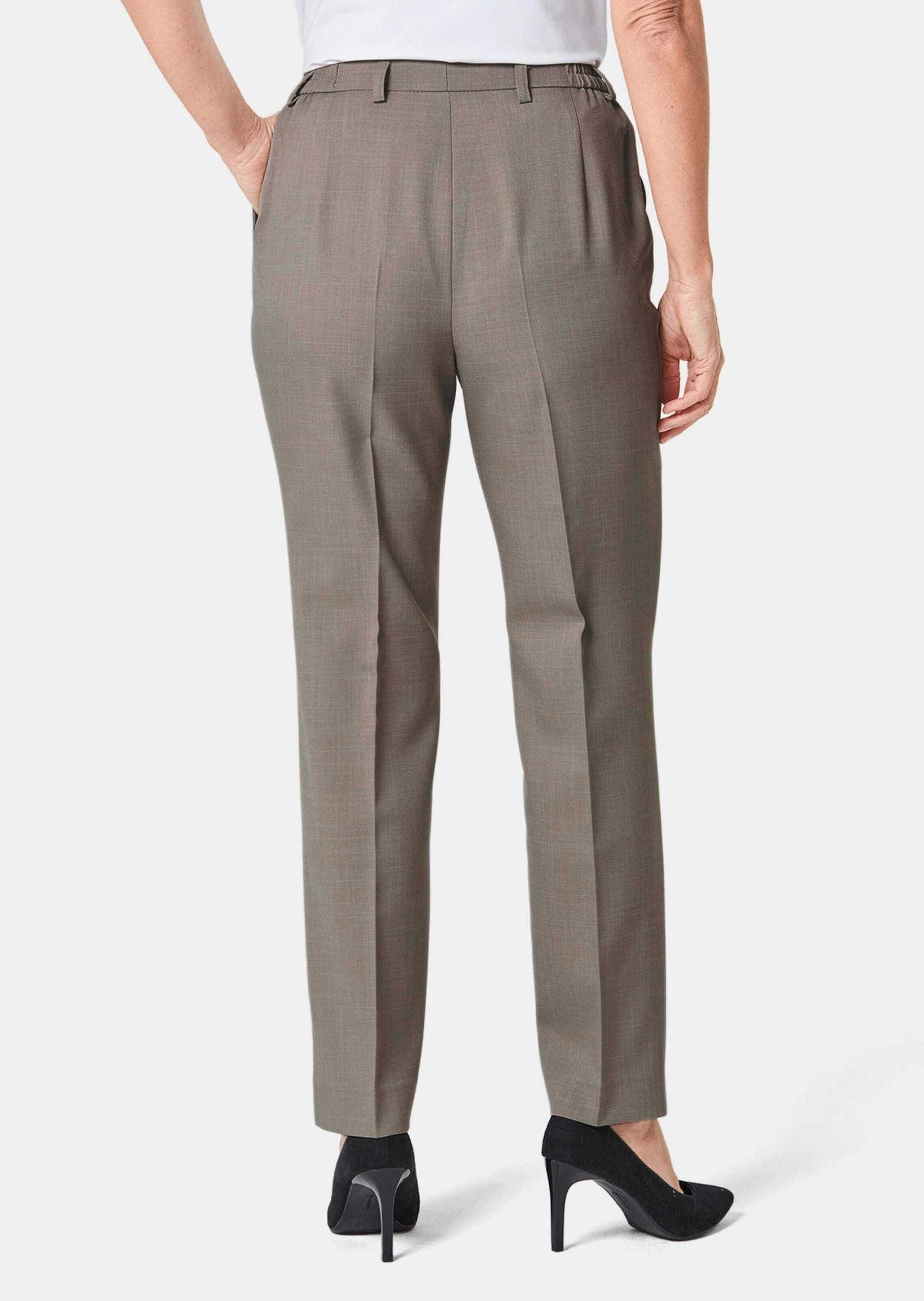 GOLDNER Stoffhose Knitterarme Hose Anna mit SilverFresh-Ausrüstung