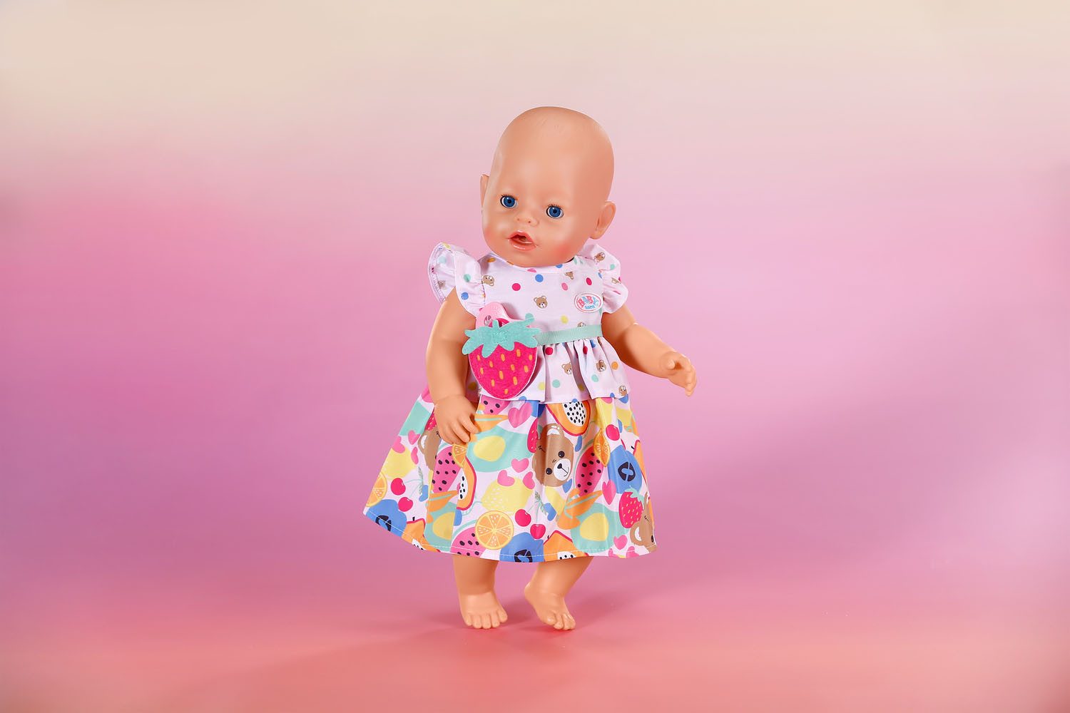 Baby Born Puppenkleidung Kleid Früchte, 43 cm, mit Kleiderbügel – Bild 3 von 3