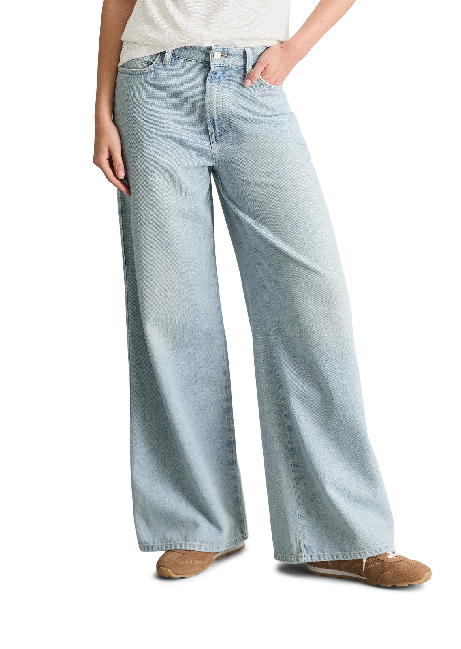 Marc O'Polo DENIM Weite Jeans aus Rigid Denim