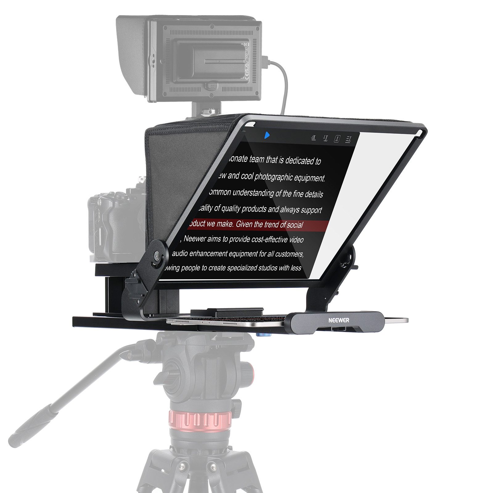 Neewer Kamerazubehör-Set X17 II Teleprompter 17", App-Steuerung, für iPad/DSLR, (Packung)