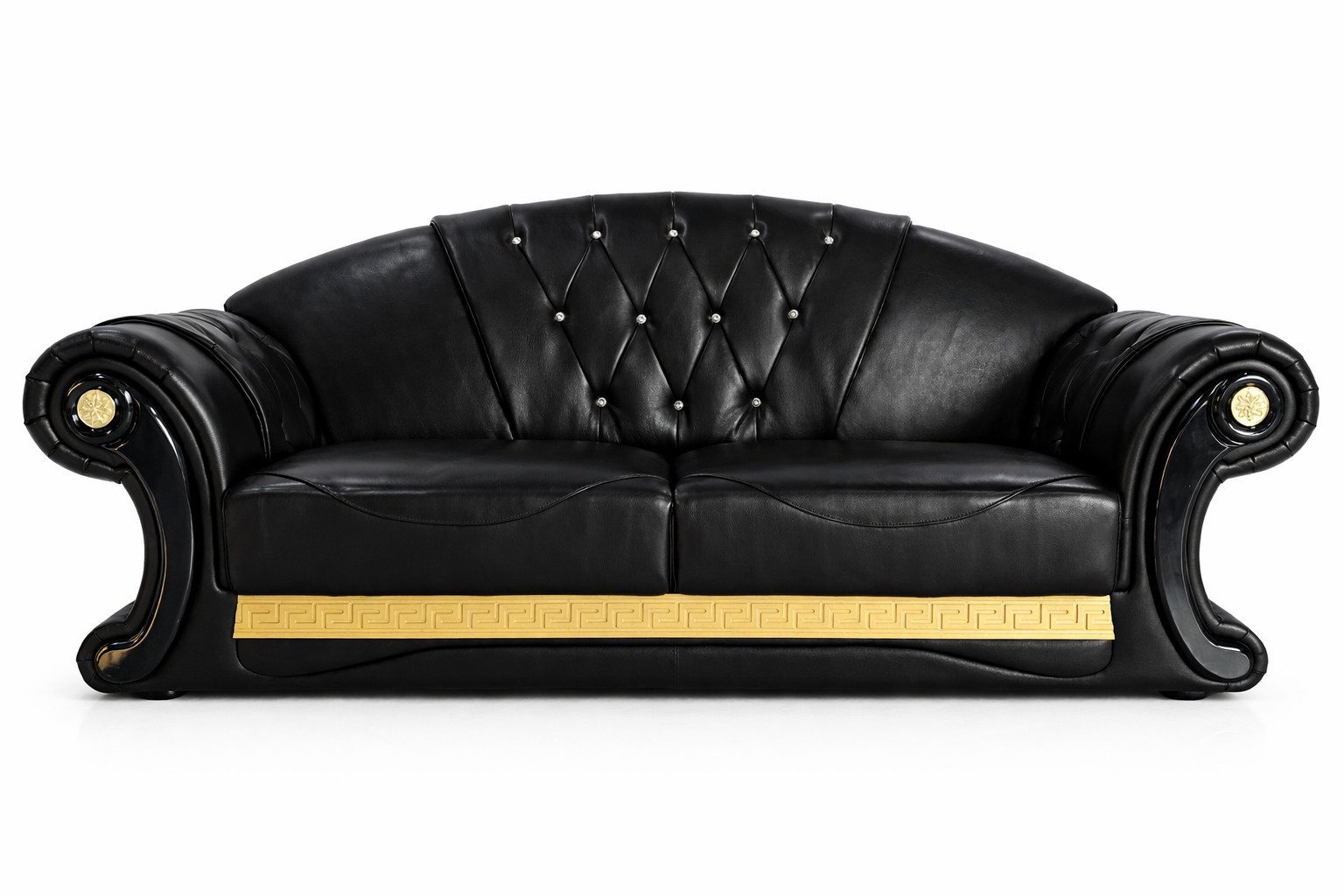 JVmoebel Chesterfield-Sofa Klassisches Chesterfield Sofa aus Leder in stilvollem Design, 1 Teile, Made in Europa