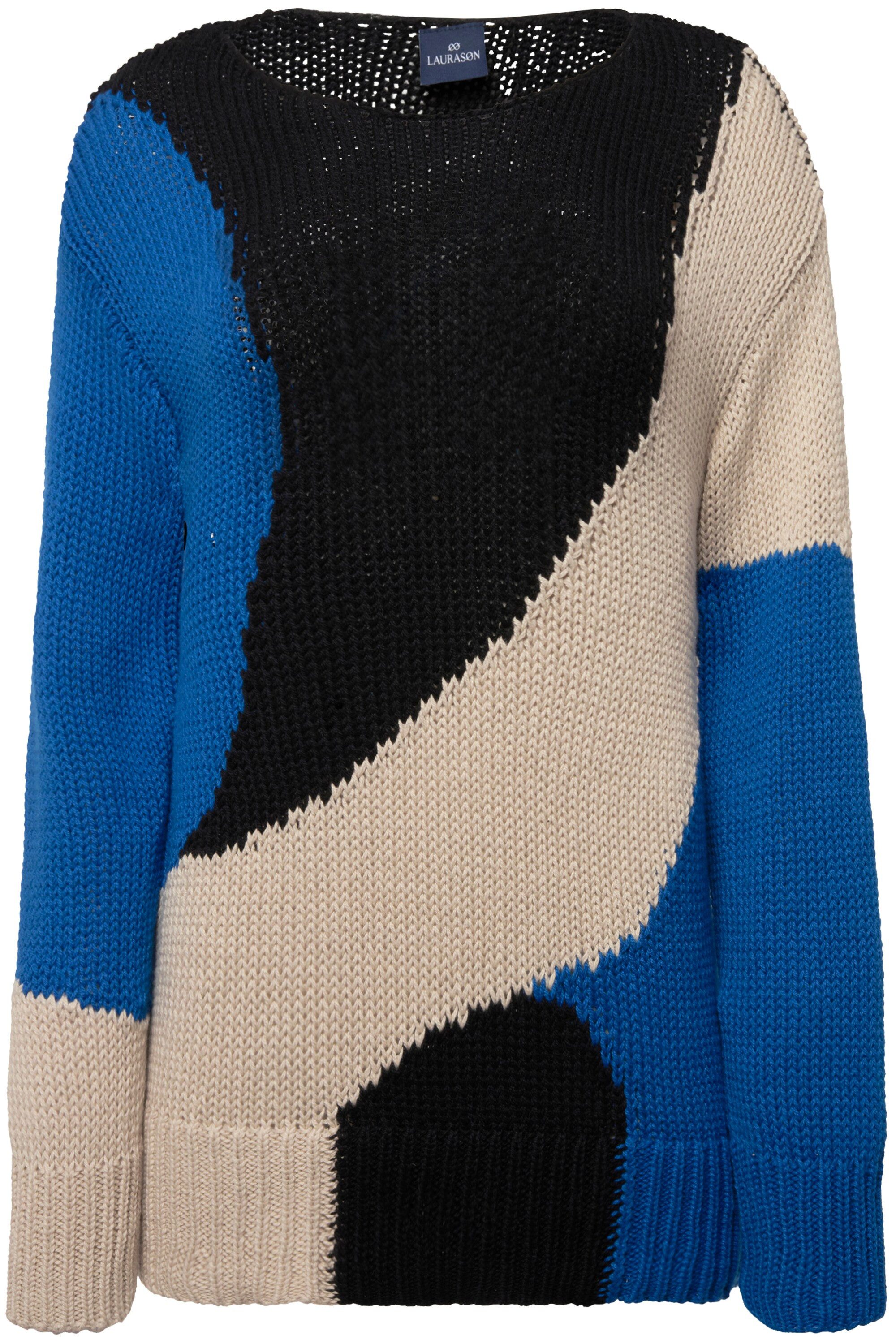 Laurasøn Fleecepullover Pullover Colorblocking