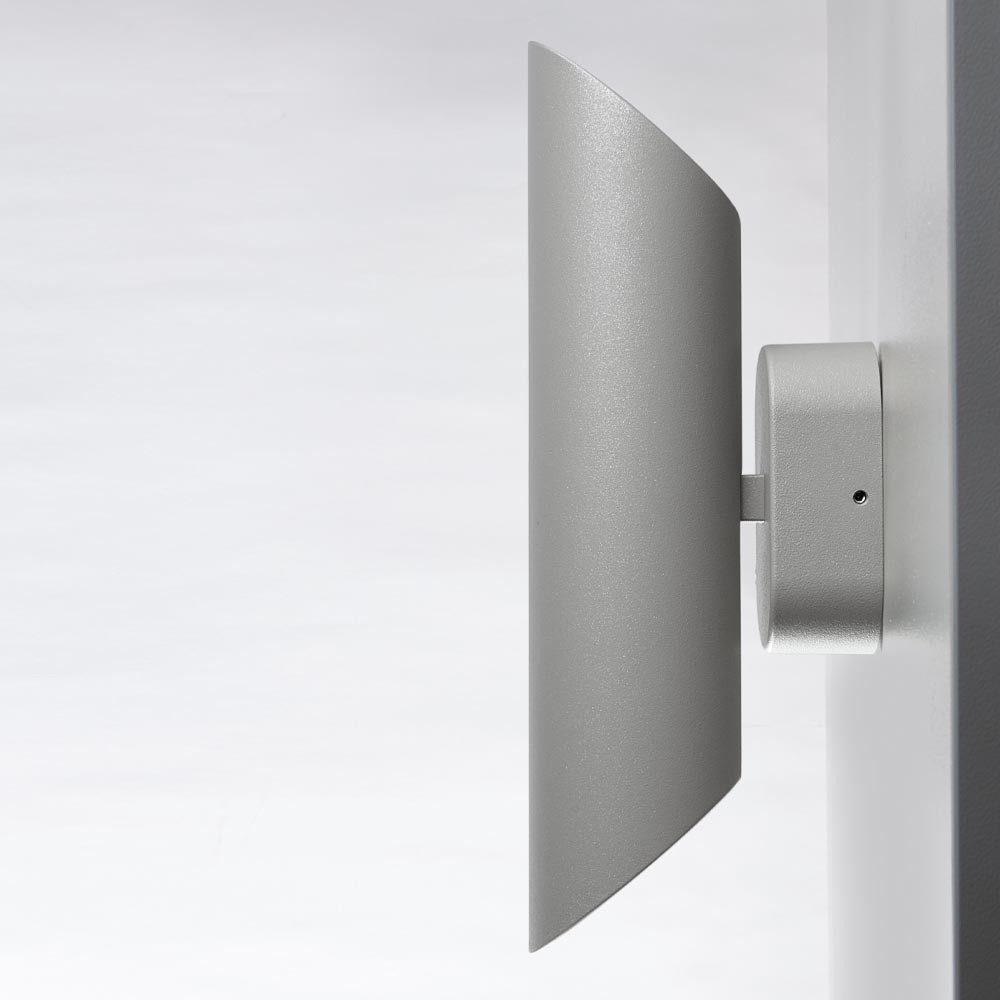 HEITRONIC Außen-Wandleuchte Wandleuchte Capri in Silber GU10 2-flammig IP44
