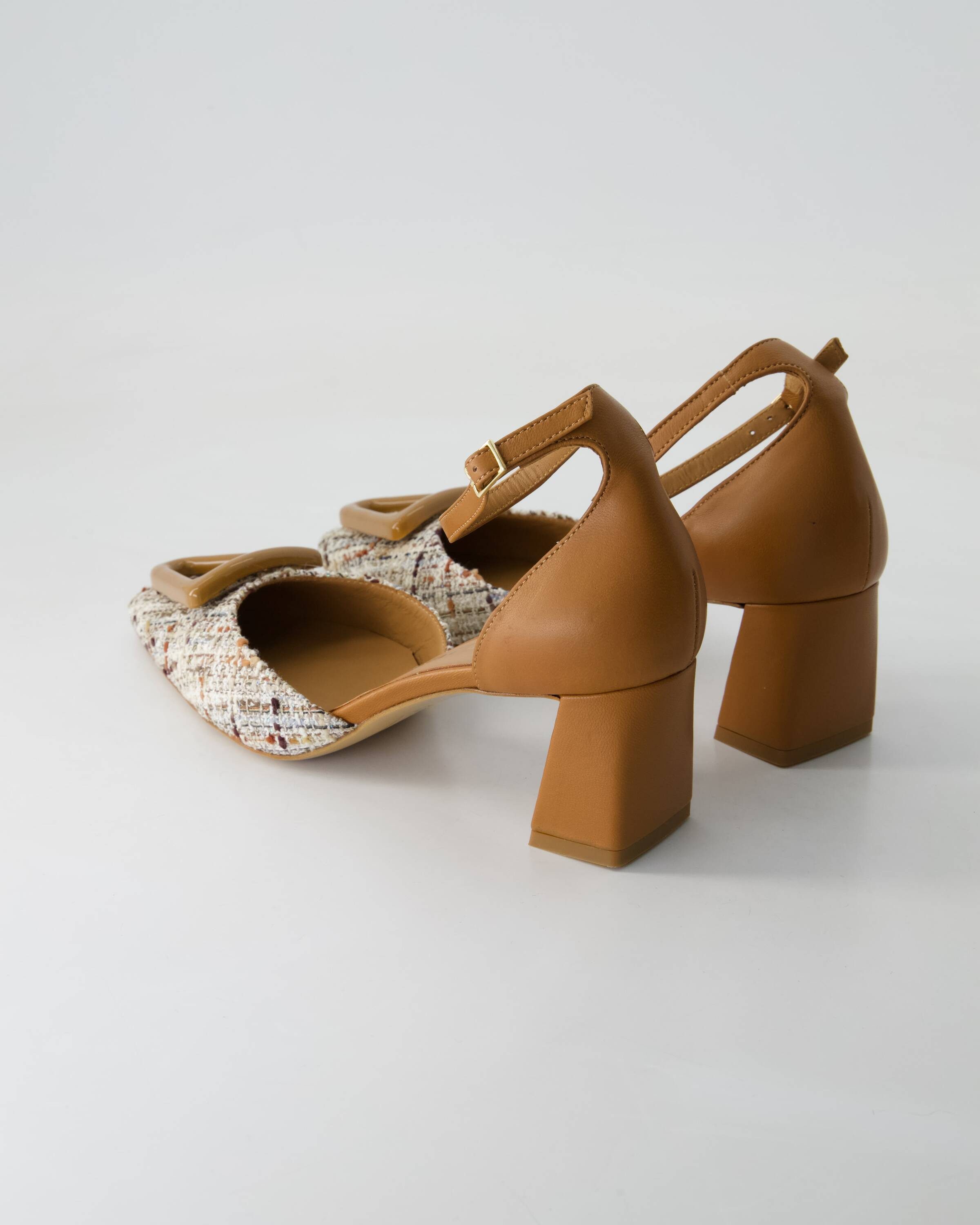 George Watts N510-404 Slingpumps Obermaterial: Leder und Textil