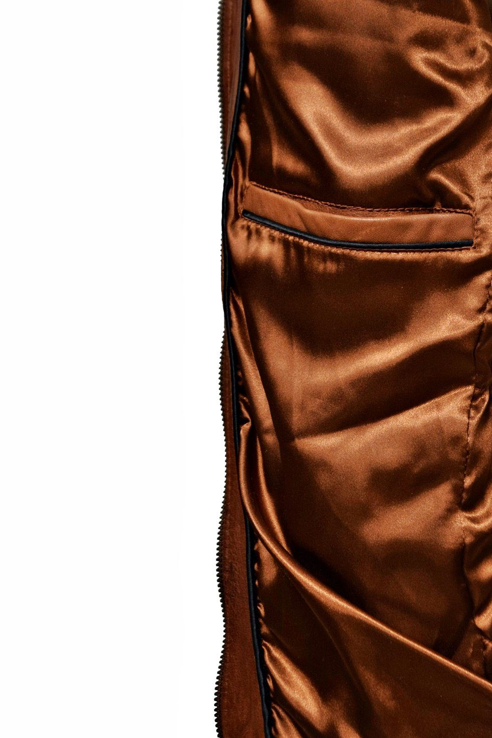 Zimmert Leather Lederjacke Alex washed, gesteppt, pflanzlich gegerbt, Schwarz, Cognac, Braun, Grün