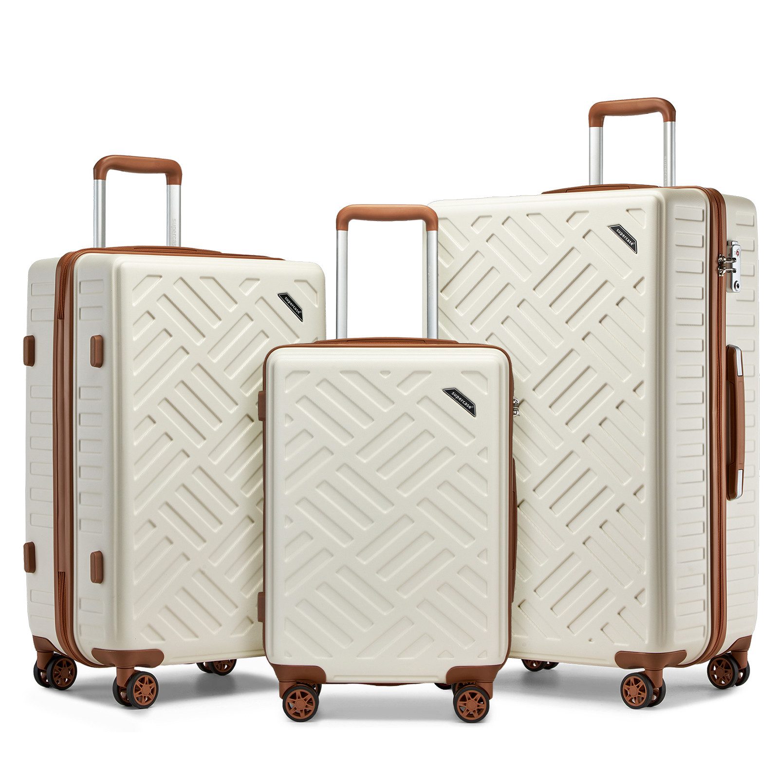 Supercase Trolley Leichter Hartschalenkoffer mit 4 günstig online kaufen
