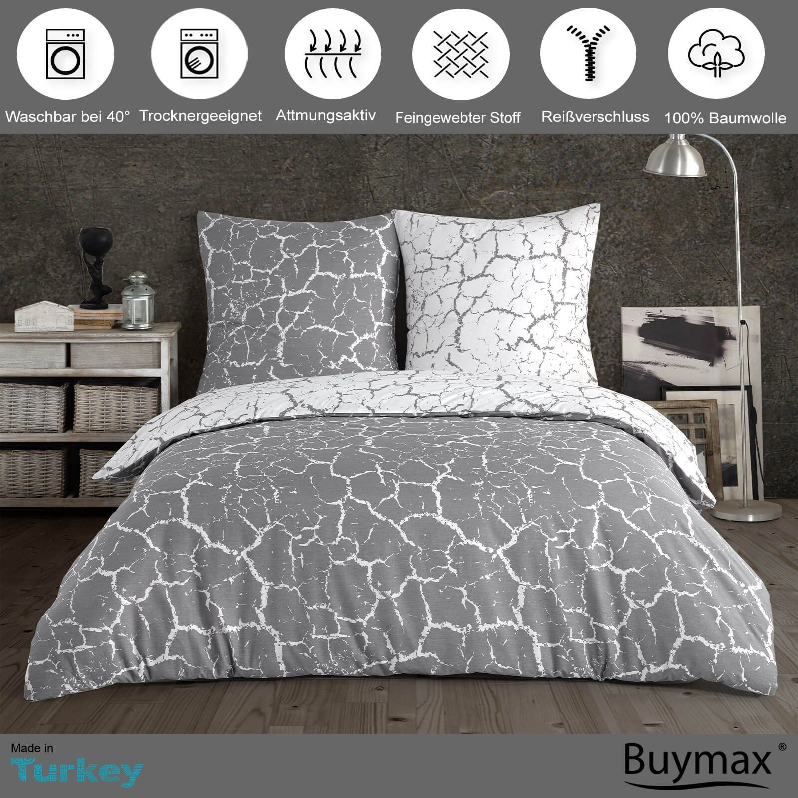 Buymax Bettwäsche Mercer, Bettgarnitur, Bettbezug Set, Renforce: 100% Baumw günstig online kaufen