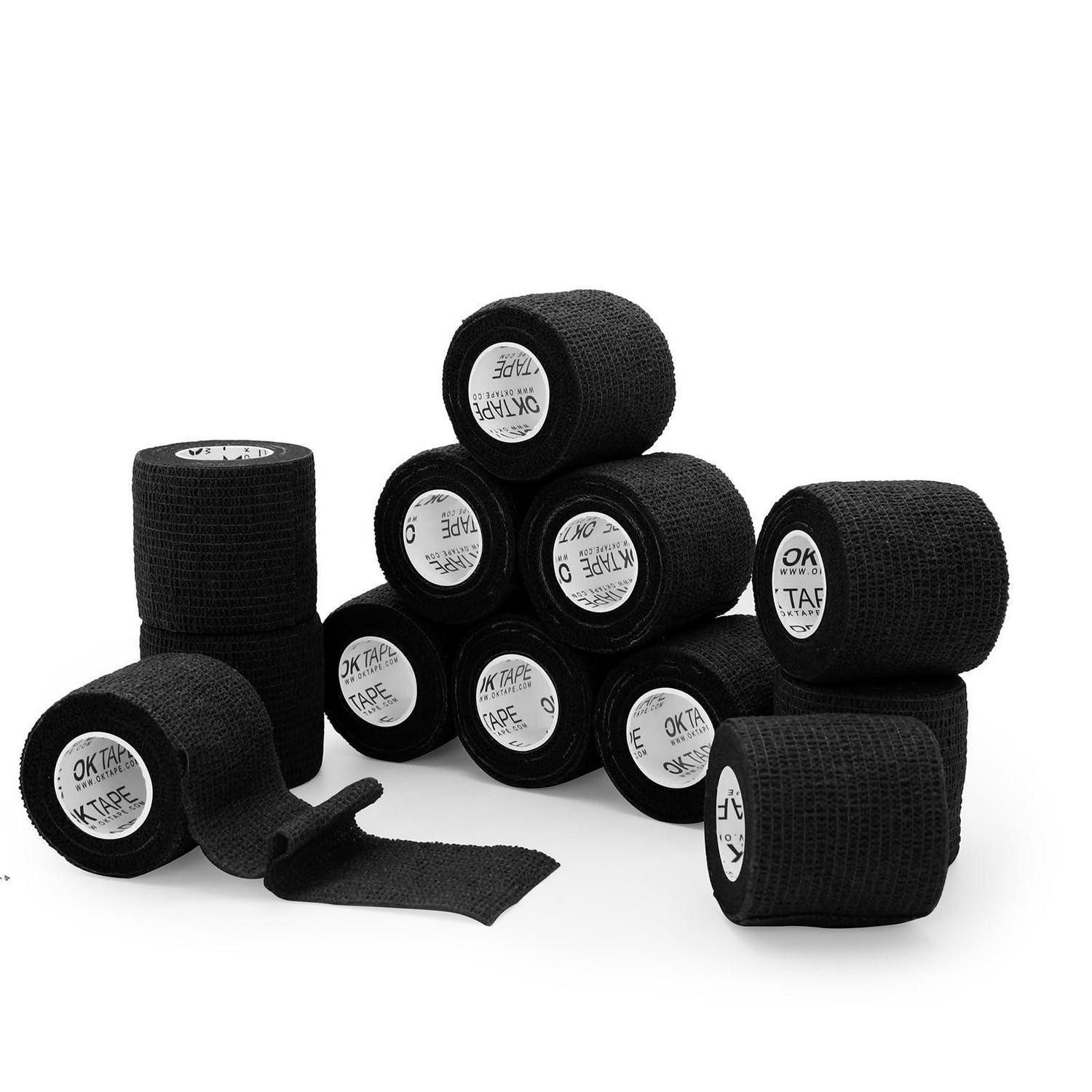 LuxusKollektion Kinesiologie-Tape Bandage selbstklebend elastisch Handgelenk 12 5 cm x 450 cm Schwarz