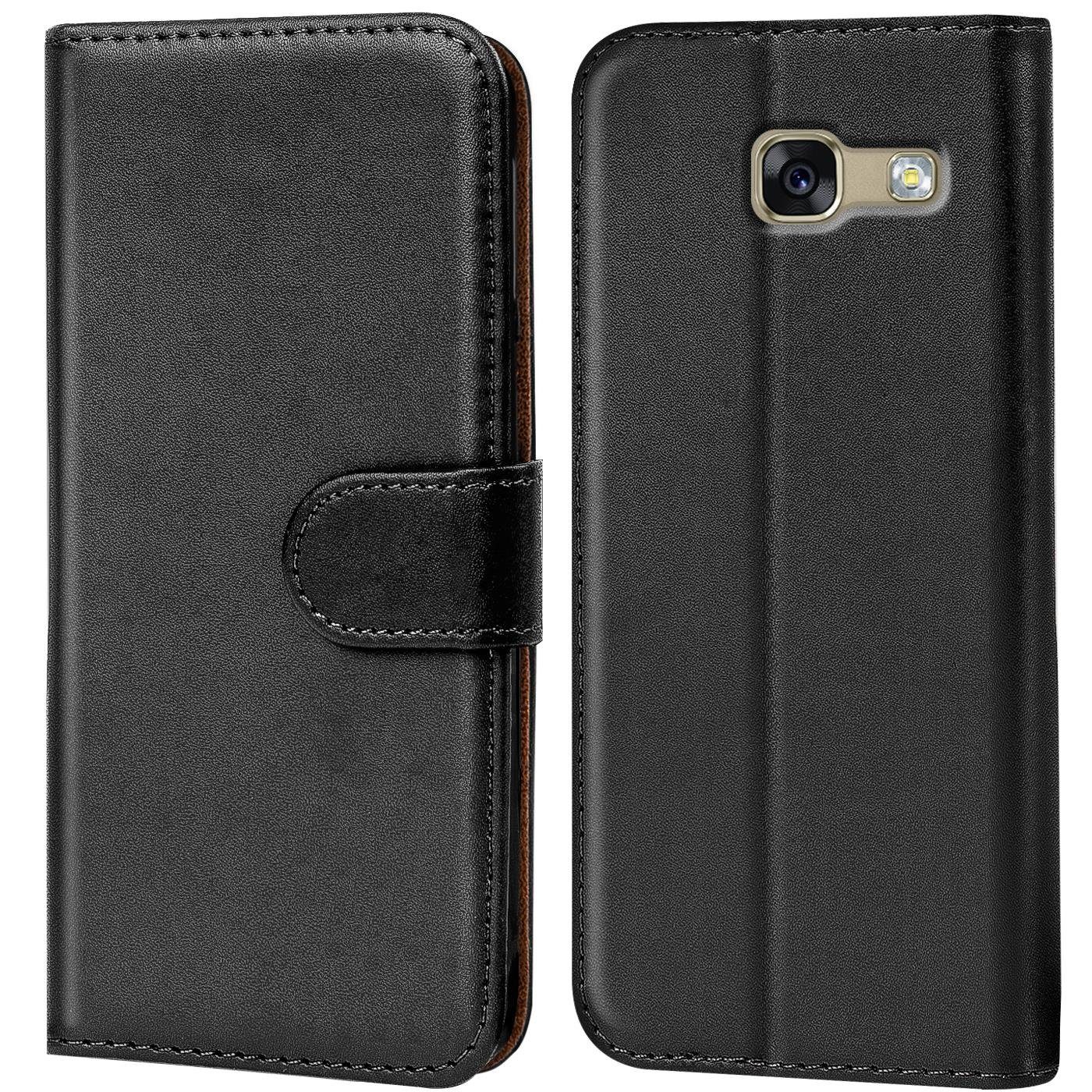 CoolGadget Handyhülle Wallet Klapp Tasche Book Case für Samsung Galaxy A3 2017 4,7 Zoll, Hülle Klapphülle Flip Cover Etui Schutzhülle