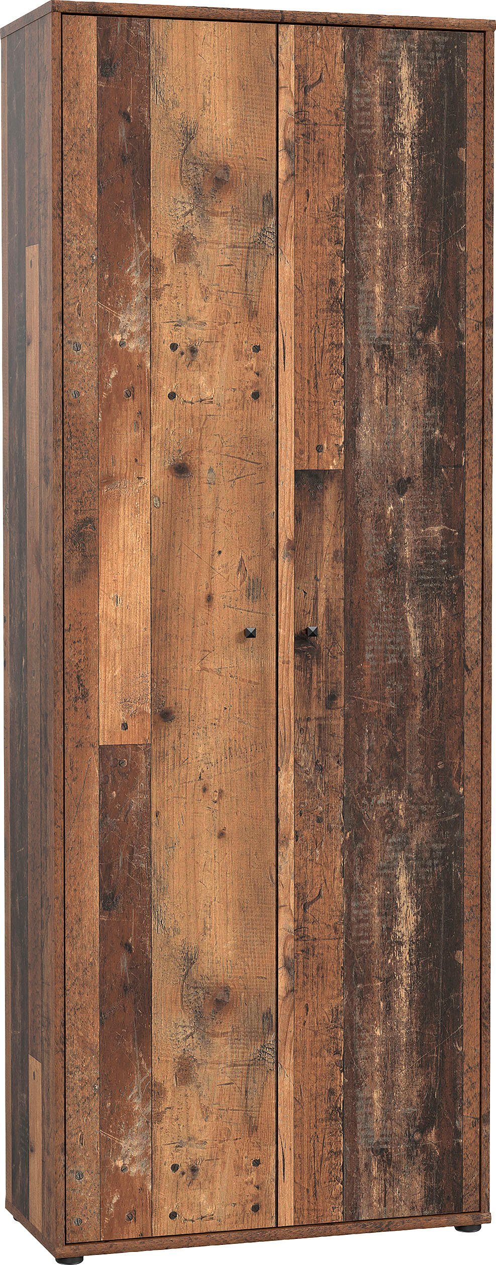 FORTE Schuhschrank Tempra, Mehrzweckschrank, 2 Türen, Einlegeböden, Höhe 197,5 cm Breite 73,7 cm