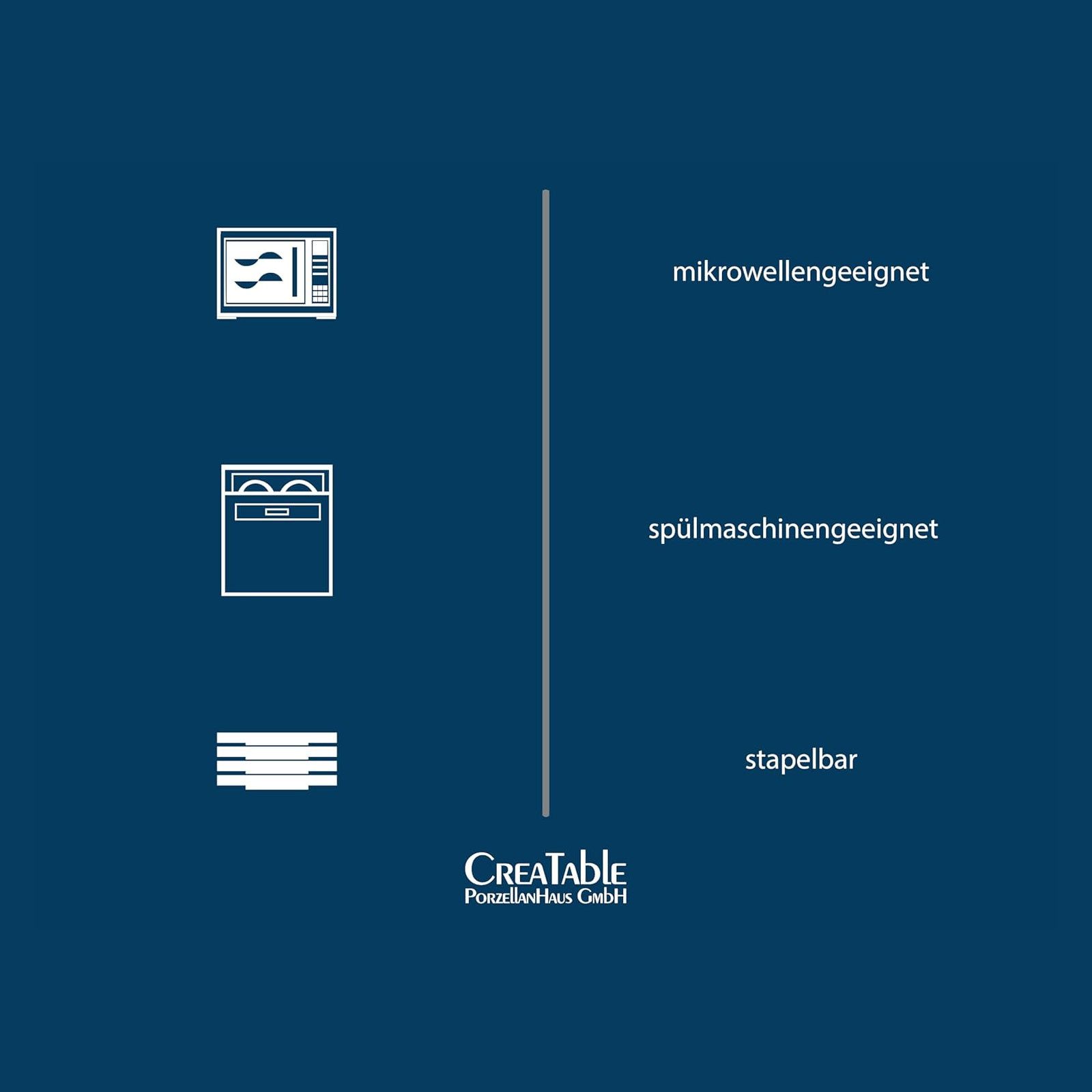 CreaTable Geschirr-Set 20374, Elegante Coupeform