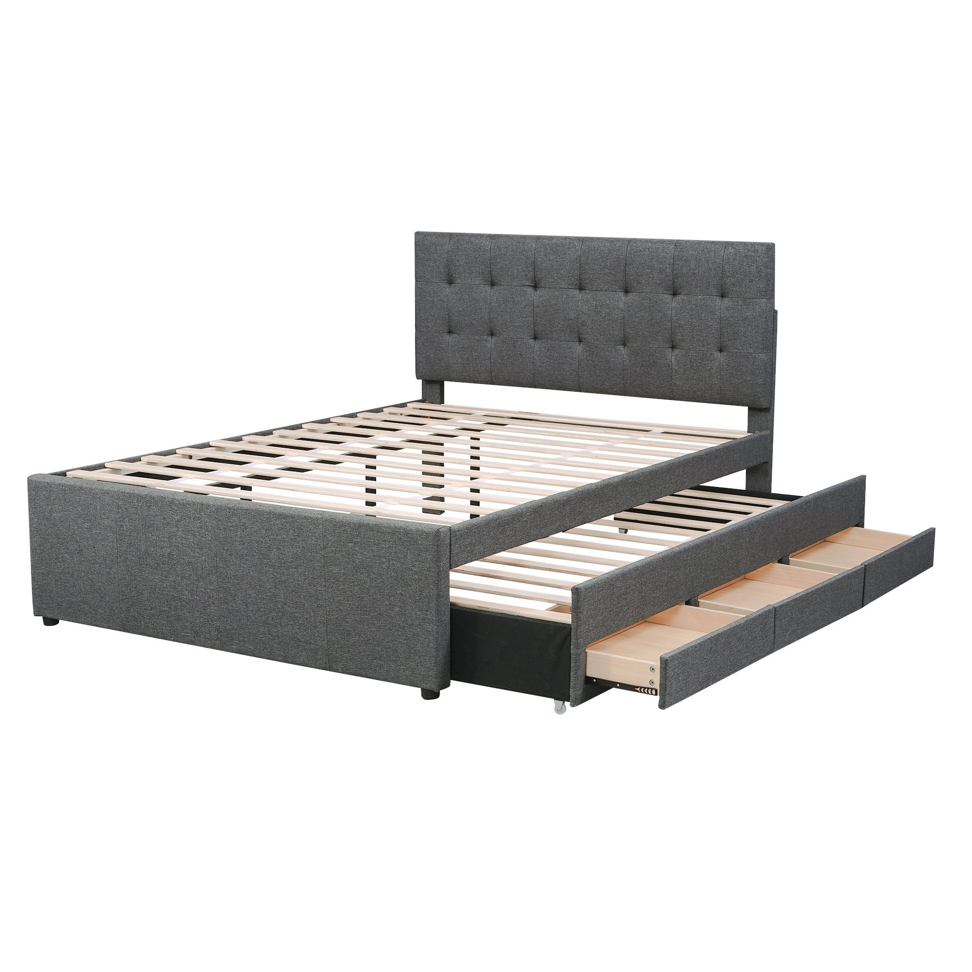 OKWISH Polsterbett Doppelbett, Familienbett, Ehebett, ausziehbares günstig online kaufen