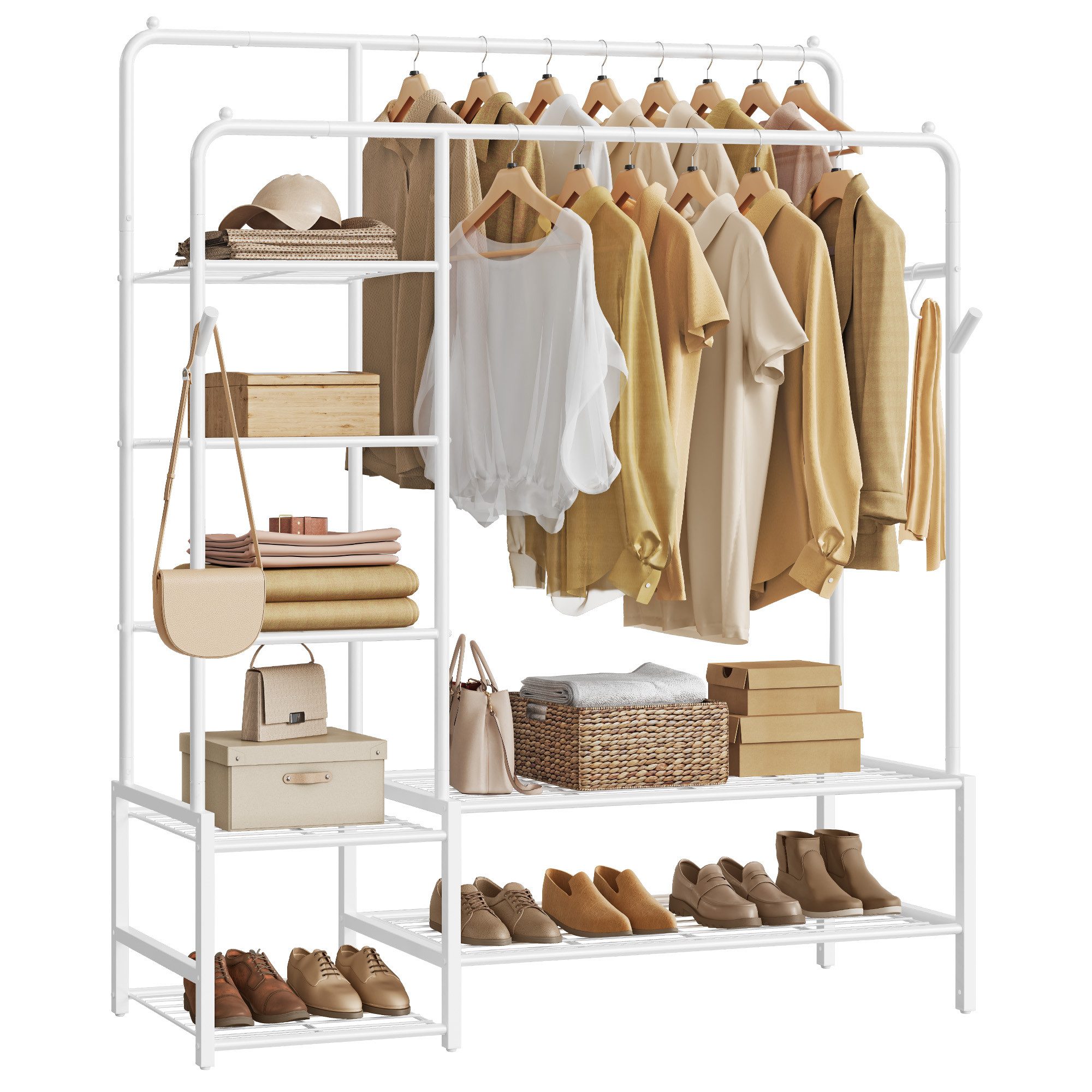 SONGMICS Kleiderständer, Kleiderständer, offene Kleiderstange, Garderobenst günstig online kaufen