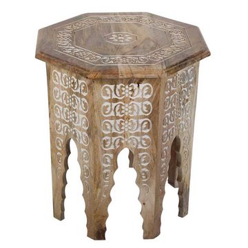 Casa Moro Beistelltisch Orientalischer Beistelltisch Houda Massivholz (Couchtisch), Handgefertigt, Kunsthandwerk aus Indien MAT71