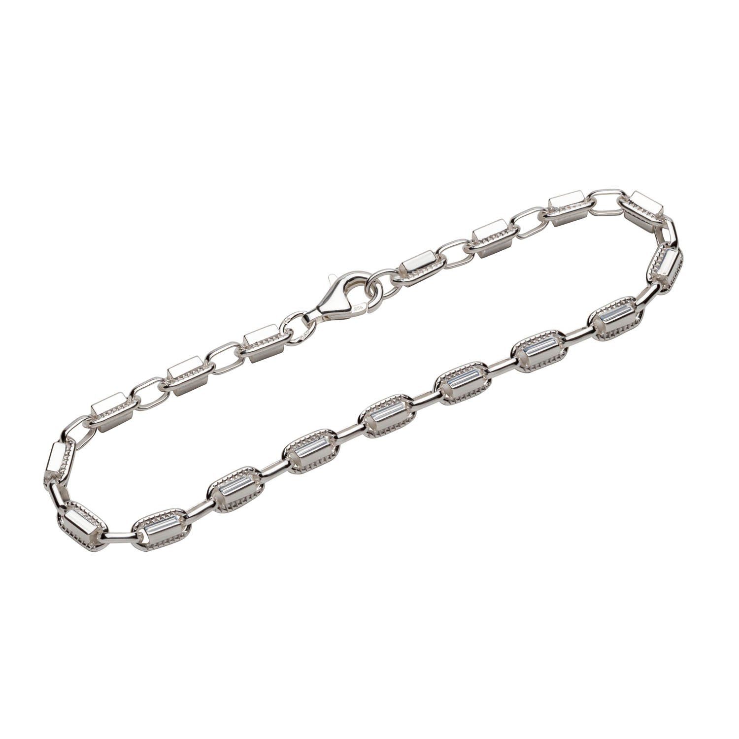 NKLAUS Silberarmband Armband 925 Sterling Silber 19cm Gliederkette Unis mehr
