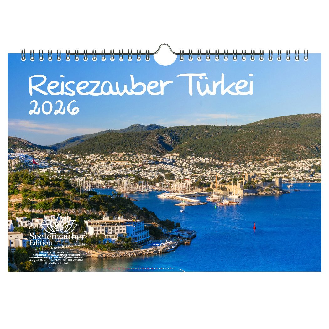 Seelenzauber Wandkalender Reisezauber Türkei DIN A4 Kalender für 2026 Ankara Istanbul Side Reise