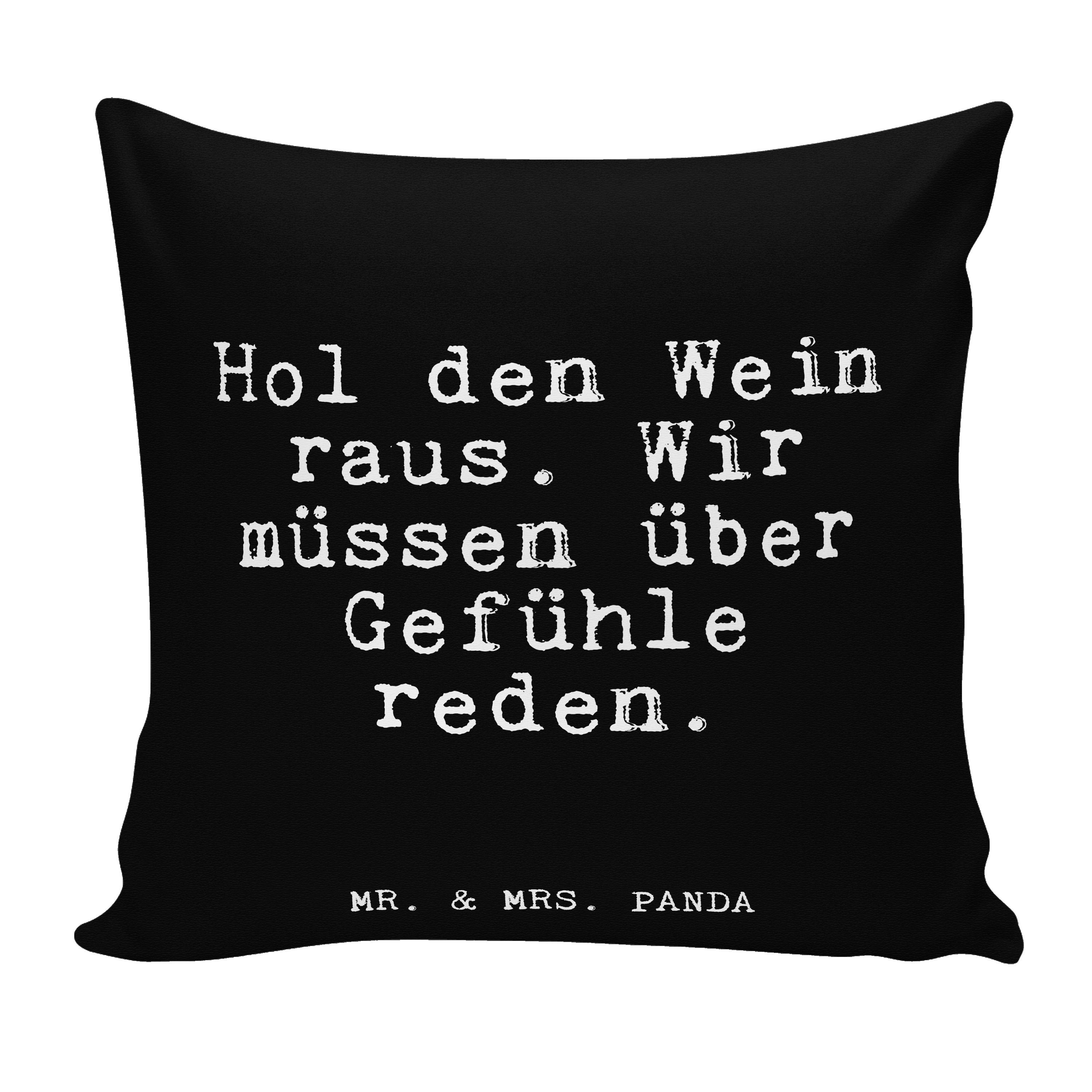 Mr. & Mrs. Panda Dekokissen »Hol den Wein raus.... Schwarz Geschenk