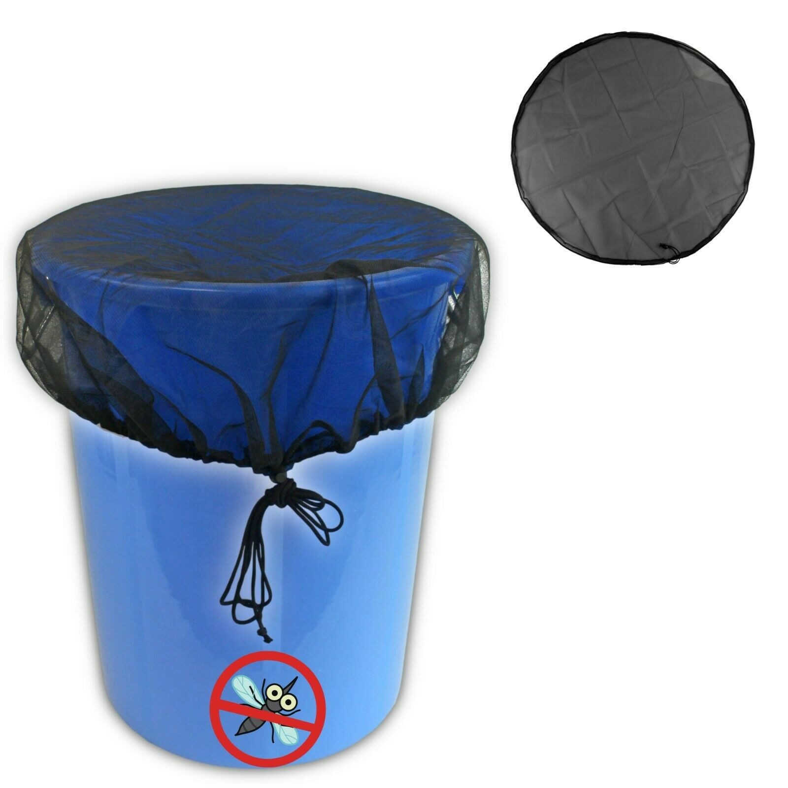 Vendix Regentonnendeckel Abdeckung für Regentonne rund Ø 95 cm - Regentonnen-Netz mit Zugkordel