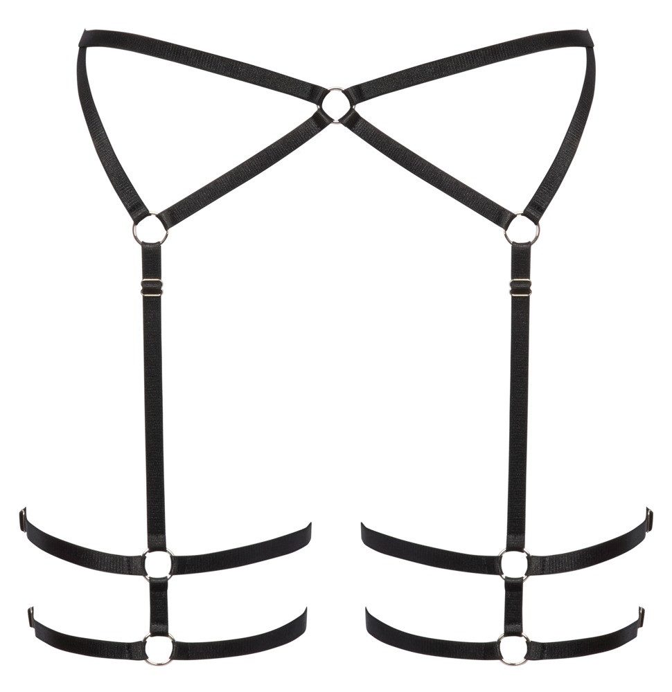 Cottelli LINGERIE Strapsgürtel Straps-Gurt aus verstellbaren Riemen - schwarz, Weiche seidige Stretchriemen – Bild 3 von 4