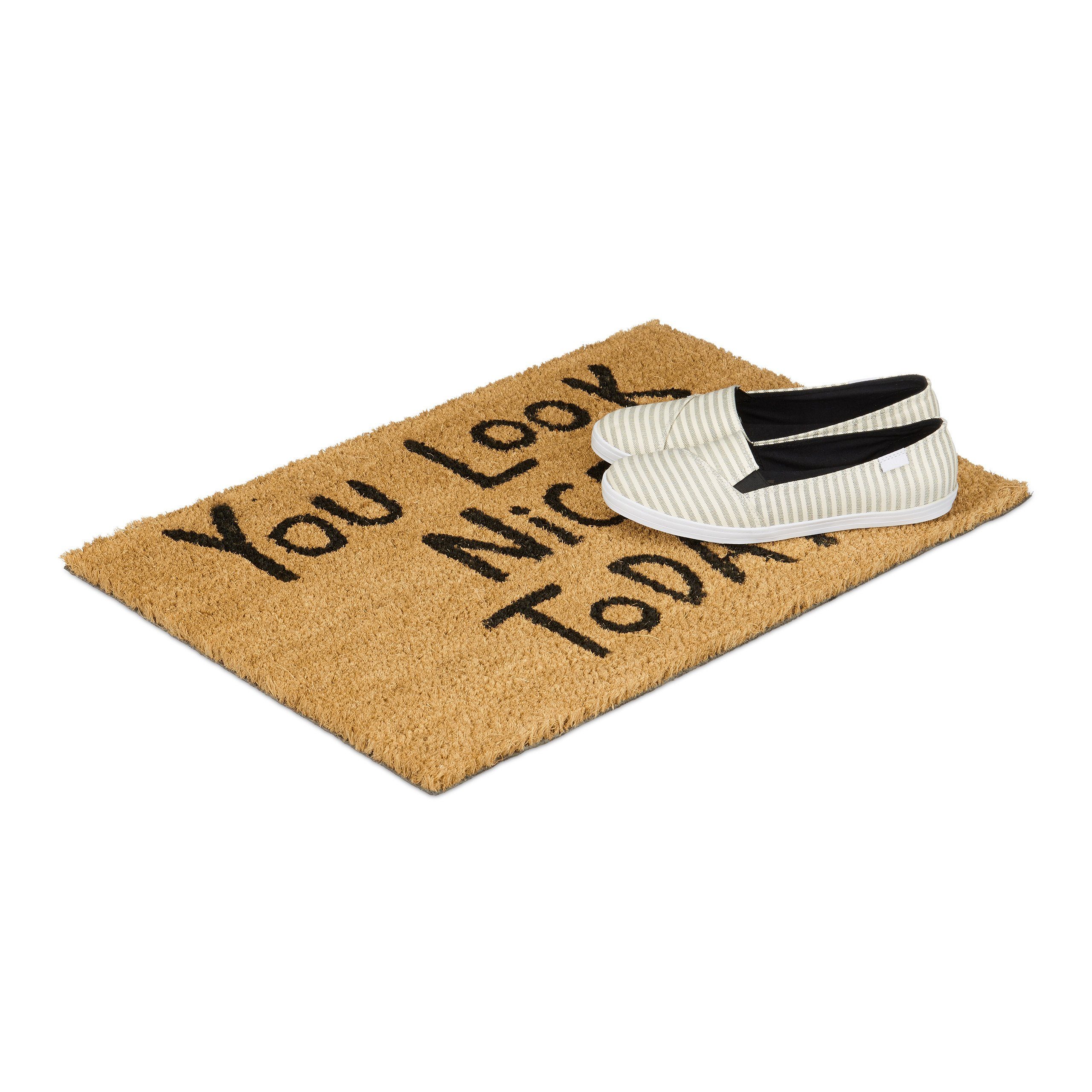 relaxdays Fußmatte Kokos YOU LOOK NICE, günstig online kaufen