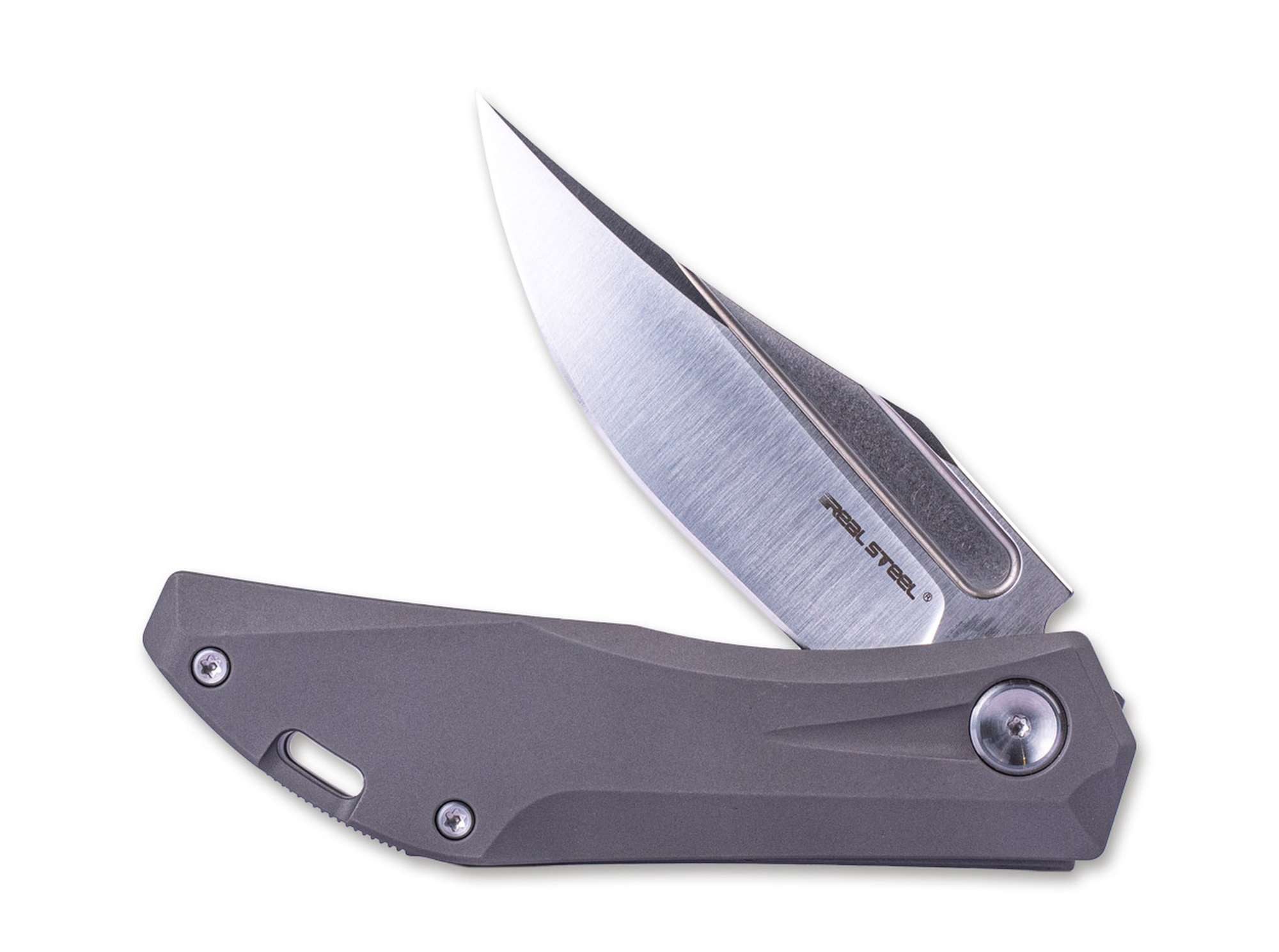 Real Steel Taschenmesser Taschenmesser Ventus Titanium Grey
