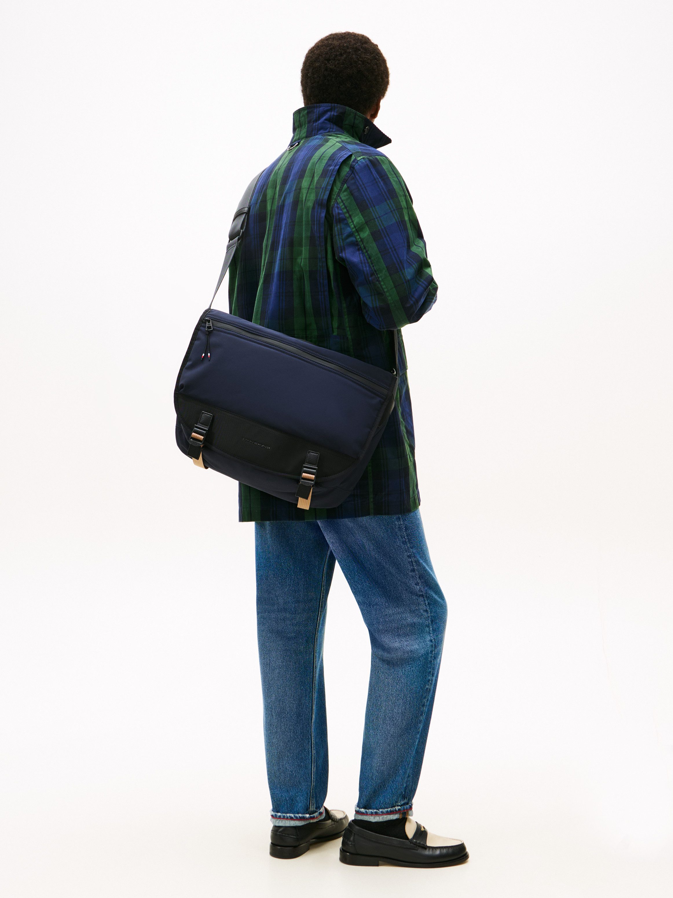 Tommy Hilfiger Laptoptasche TH TRAVEL MESSENGER, Unisex Geschäftstasche, Aktentasche mit Überschlag