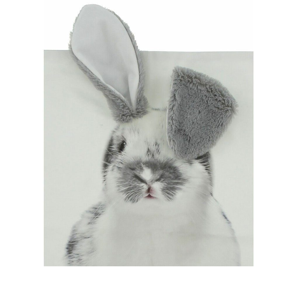 Home-trends24.de Kissenhülle Schlappohr Kissen Bezug Deko Ostern Hase Osterhase 45 x 45 cm