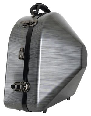 Lechgold schraubbares Waldhorn Deluxe Hardcase für Horn, wetterfester und wasserabweisender Koffer in Hochglanz-Carbon-Optik