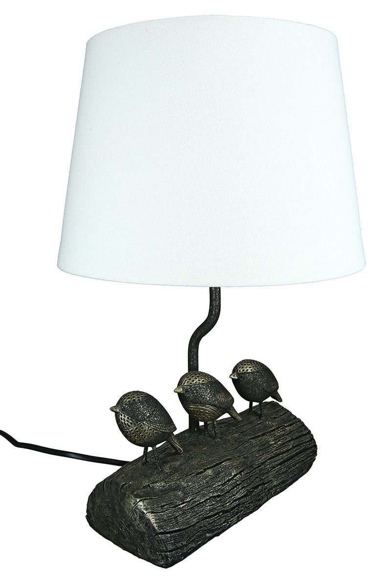 Dekoobjekt Gilde Lampe Tischlampe Vögel Poly Woody GILDE