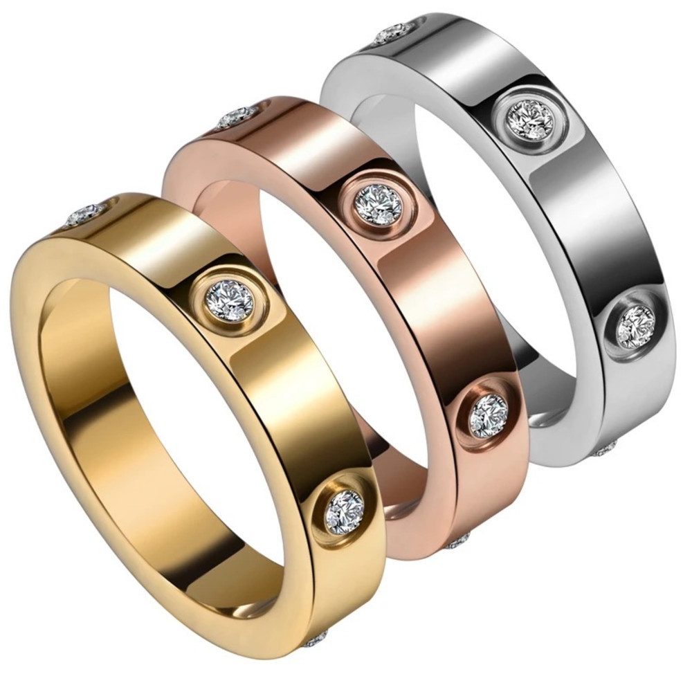 ROUGEMONT Fingerring Partner Ring Freundschaftsring Ring Wasserfest Hypoallergen, Hypoallergen