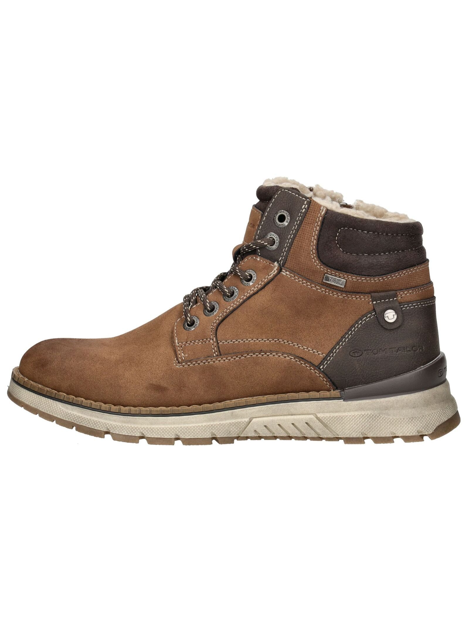 TOM TAILOR Tom Tailor Stiefelette Lederimitat Schnürstiefelette günstig online kaufen