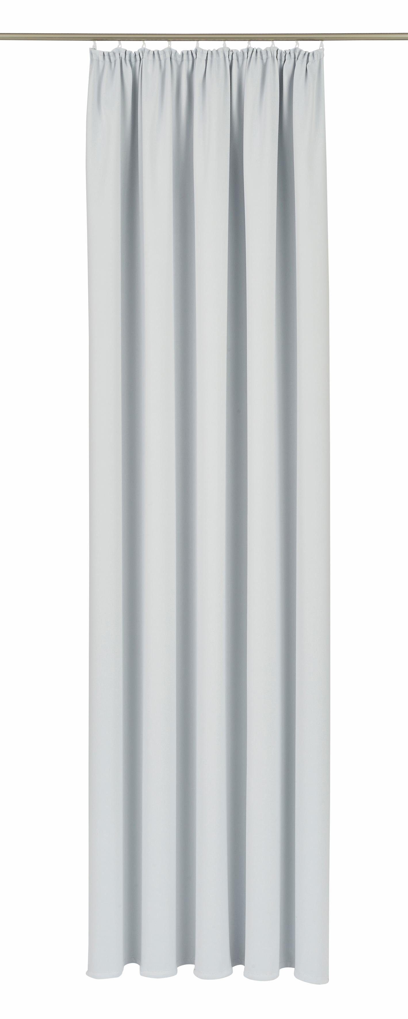 Vorhang Leon, VHG, Kräuselband (1 Größen grau/weiß sparend,Wärmeschutz,blickdicht,verschiedene Energie St), verdunkelnd, Verdunkler