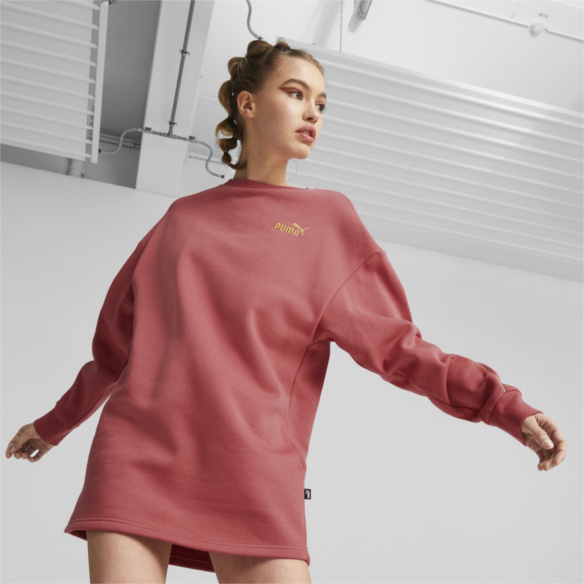 Astro Shirtkleid MINIMAL GOLD Red PUMA Damen Sweatkleid ESS+