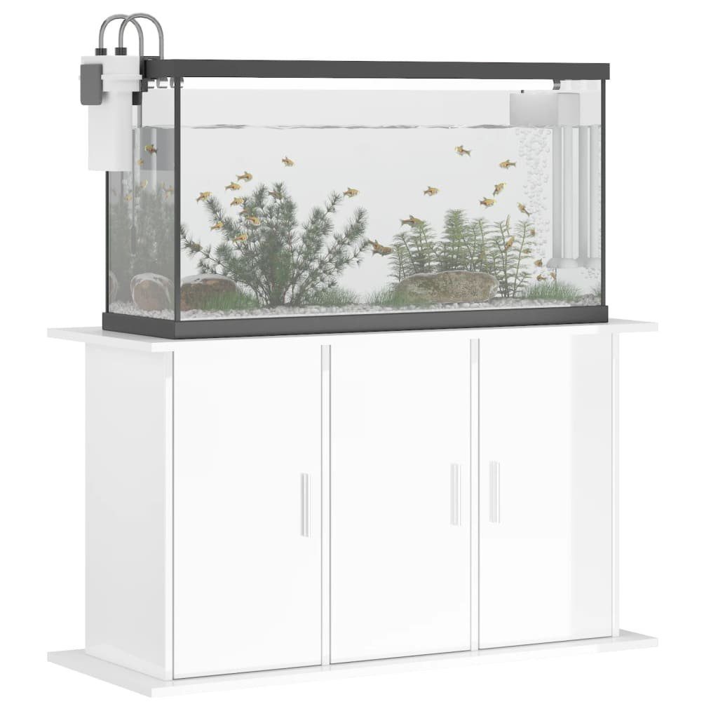 vidaXL Aquariumunterschrank Aquariumständer Hochglanz-Weiß Unt 101x41x58 Holzwerkstoff cm Aquarium