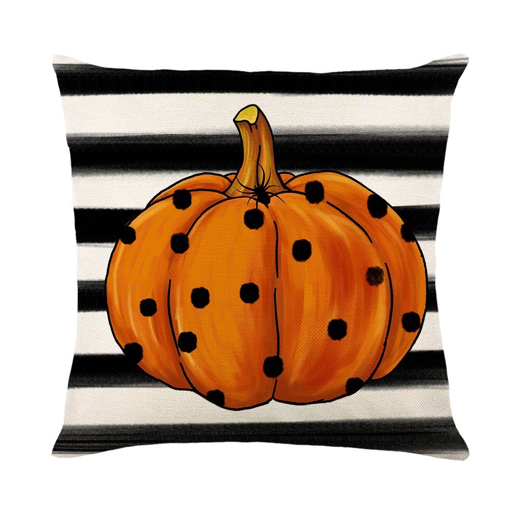 Kissenbezug Halloween-Kissenbezug, Katzen-Druck Halloween-Kissenbezug Rouemi Orange-A 45×45cm