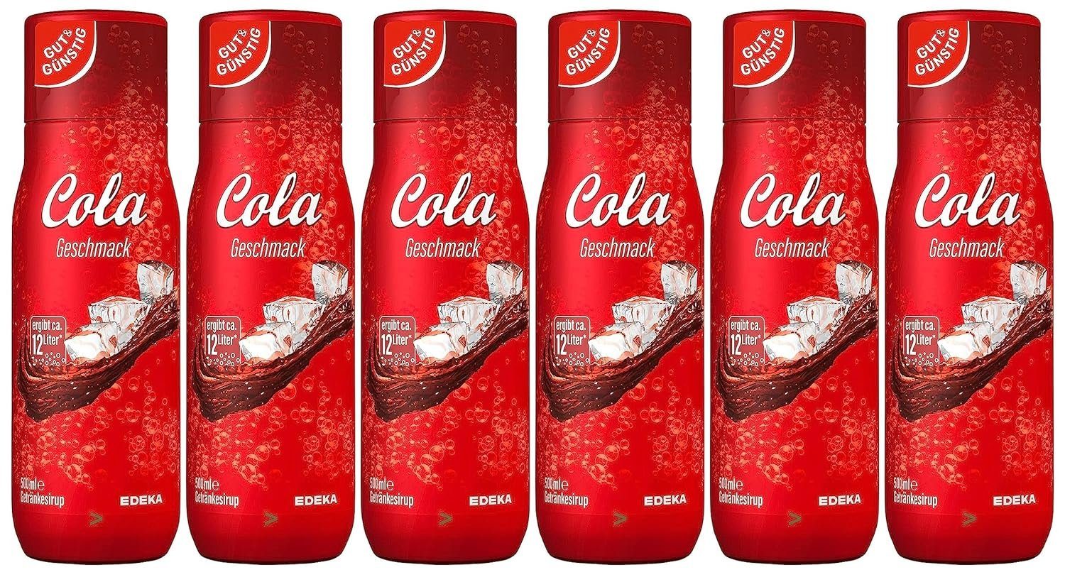 Gut & Günstig Trinkflasche Cola Getränkesirup 6er Pack (6x500ml) 00402248