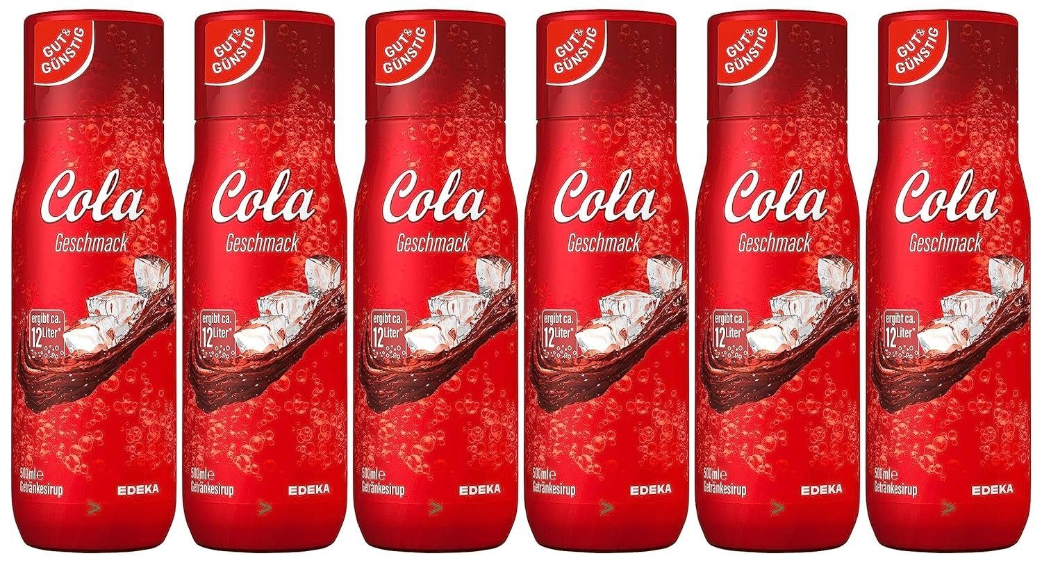 Gut & Günstig Trinkflasche Cola Getränkesirup 6er Pack (6x500ml) 00402248 (5,65/l)