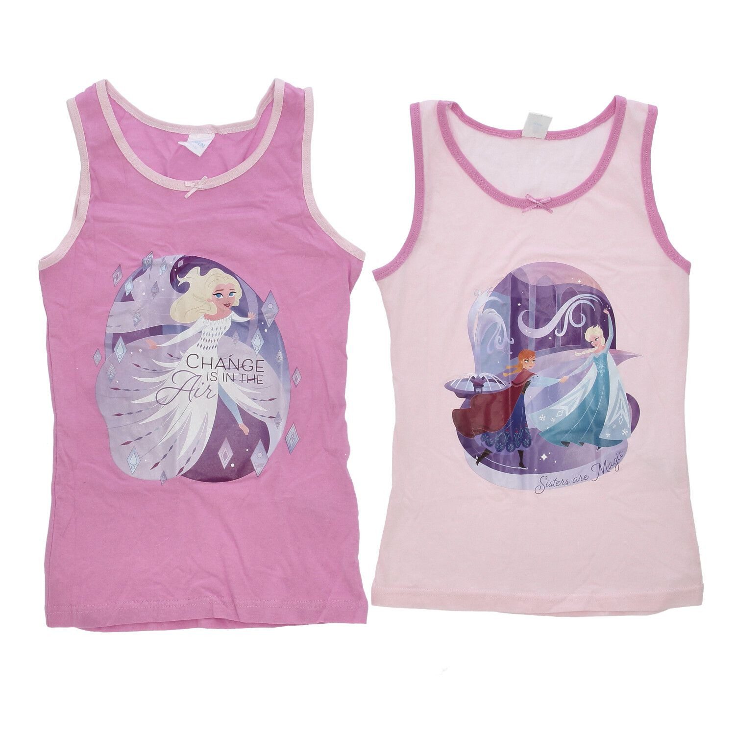 Unterhemd Frozen Unterhemd / Shirt 2er Pack für Mädchen 100% Baumwolle
