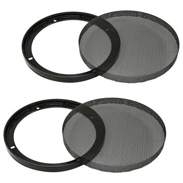 tomzz Audio Lautsprecher Gitter Grill für 165mm DIN Lautsprecher schwarz 2-teilig Auto-Lautsprecher