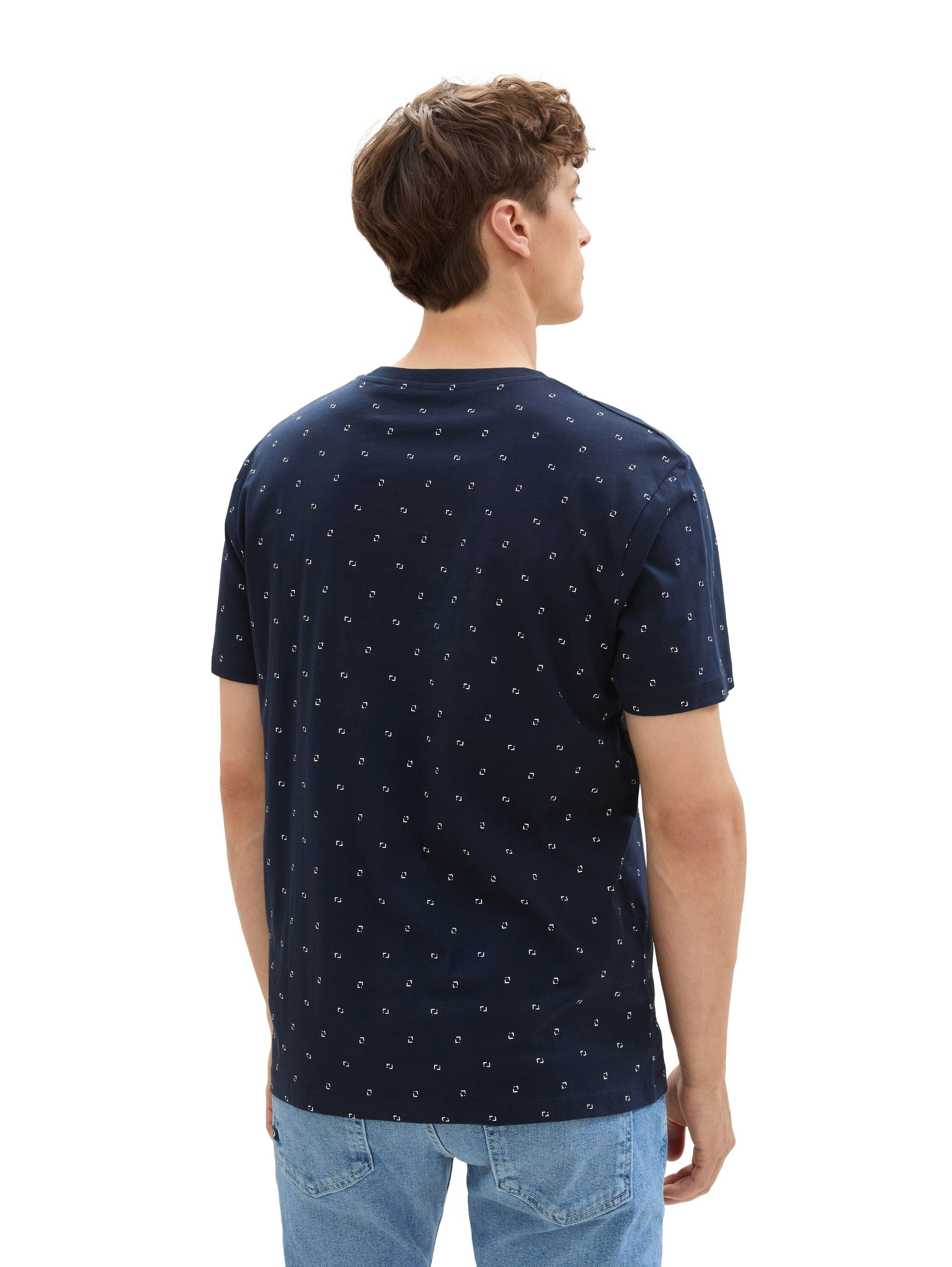 TOM TAILOR Denim Rundhalsshirt mit Minimal-Print günstig online kaufen