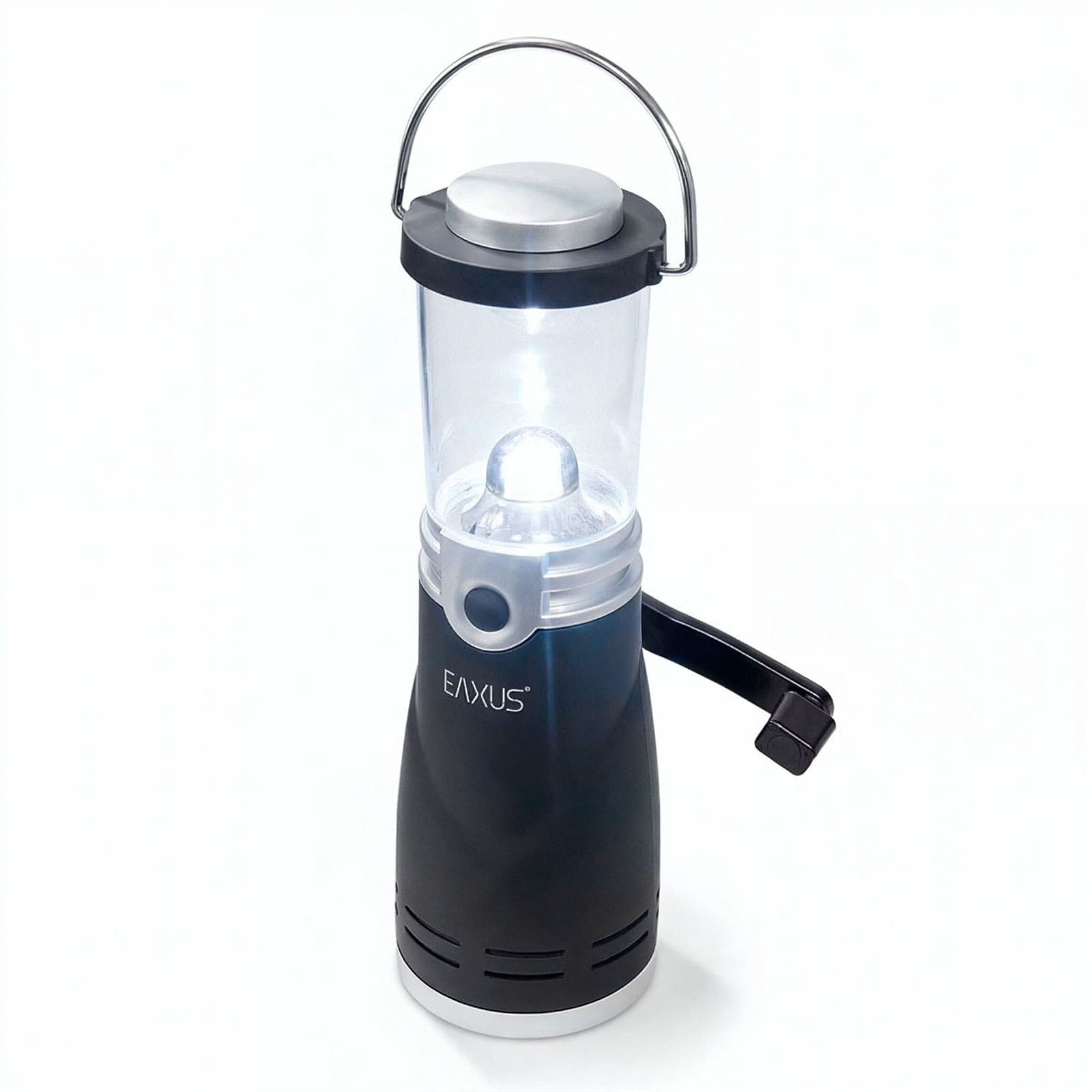 EAXUS Laterne LED Dynamo Kurbellaterne Notfall Blackout Campingleuchte, Mit Kurbel zum Aufladen, Wasserdicht