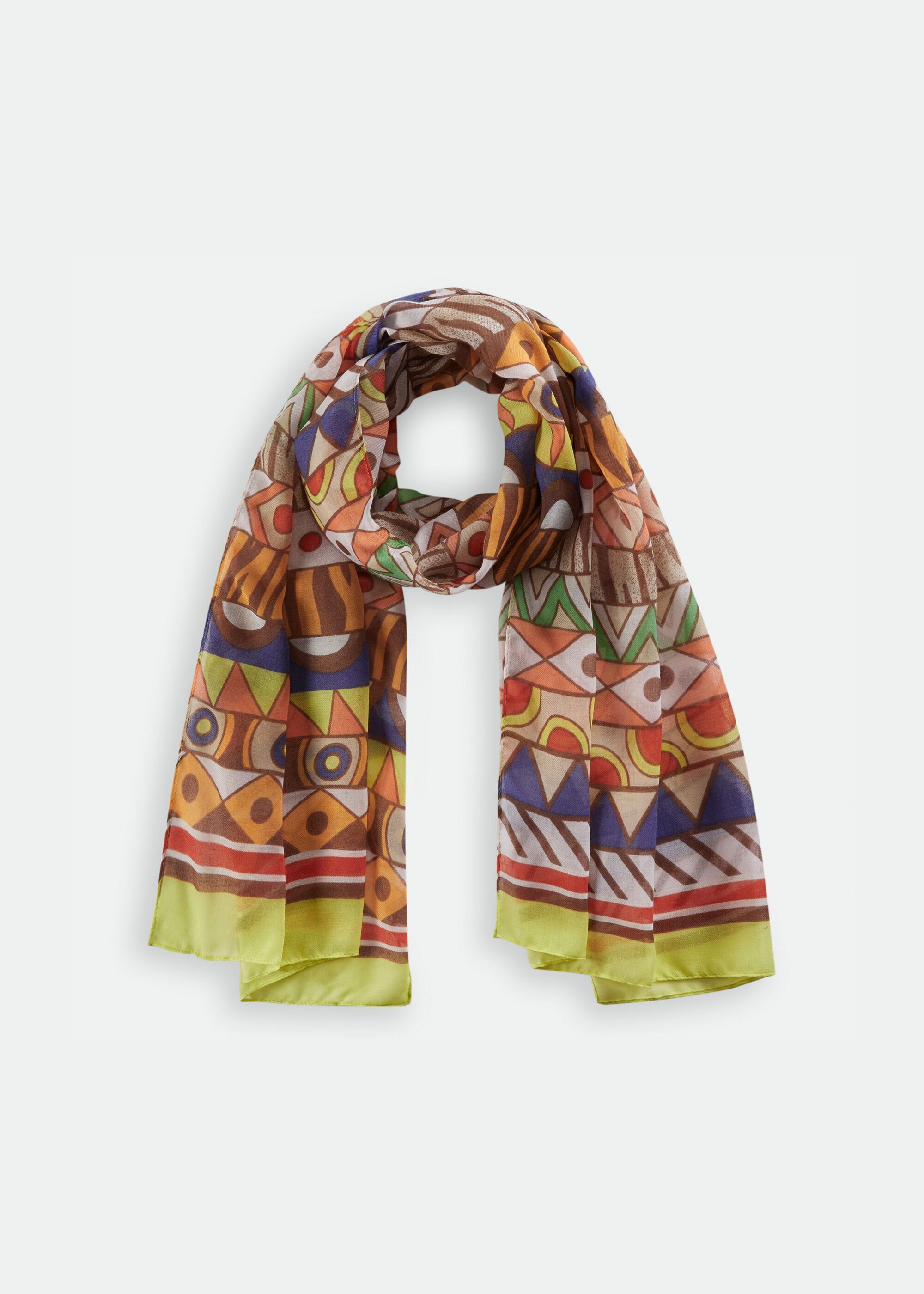 Codello Modeschal Nachhaltiger Ethno-Schal mit grafischem Multicolor-Muster