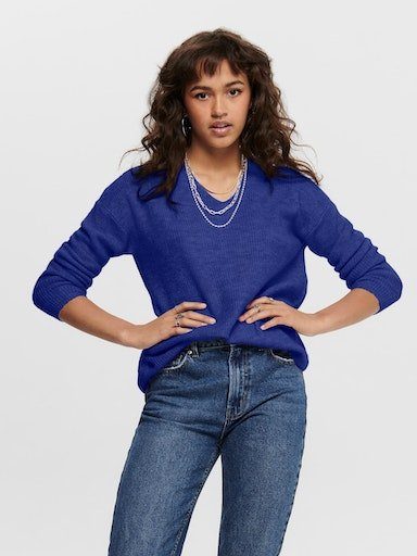 ONLY V-Ausschnitt-Pullover ONLCAMILLA V-NECK L/S PULLOVER KNT NOOS Materialmix, regular fit